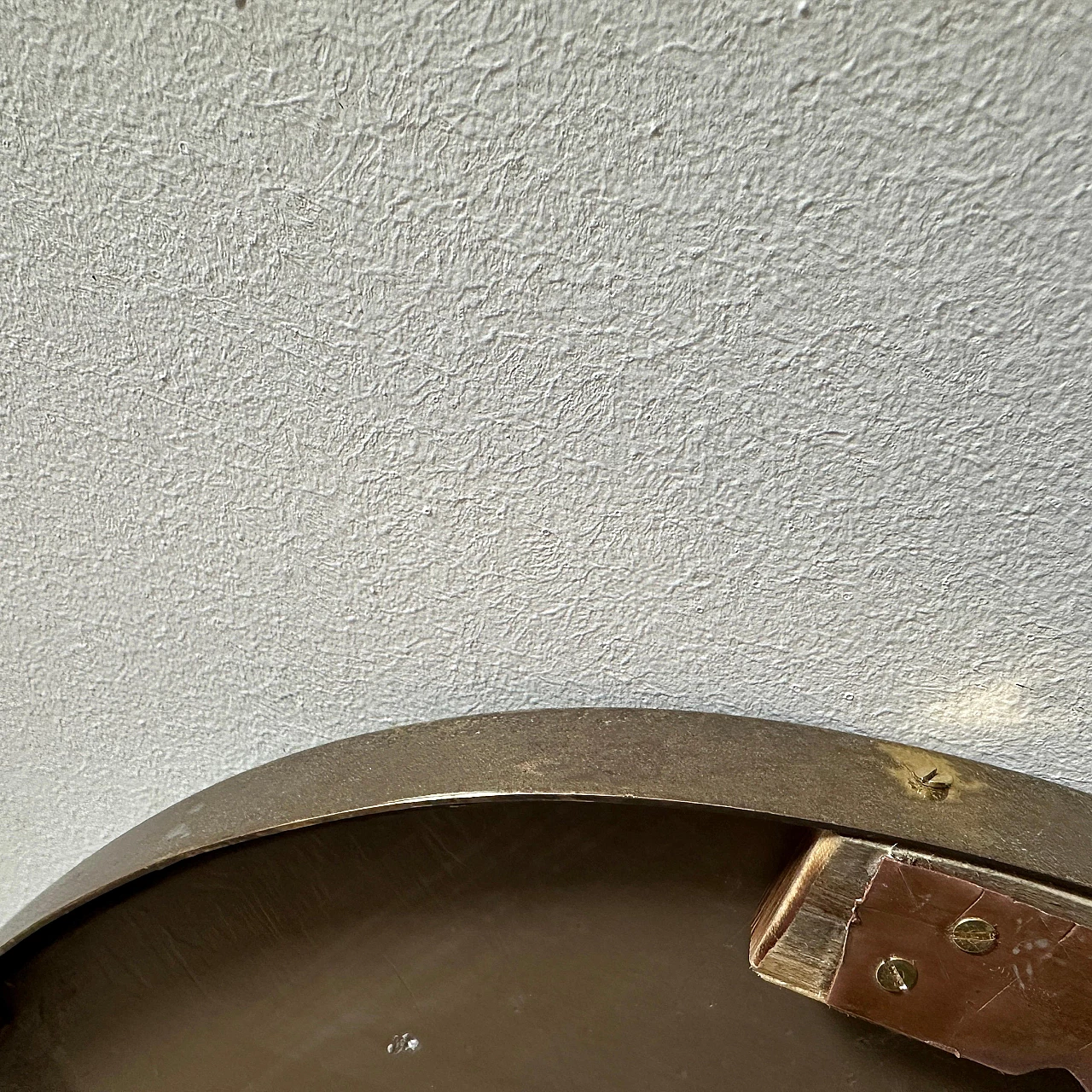 Specchio da parete ovale in ottone in stile Gio Ponti, anni '60 4