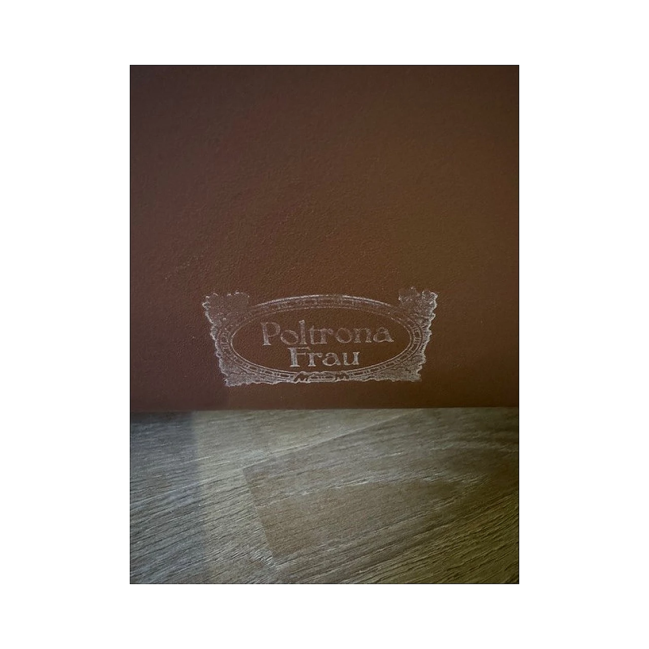 Coppia di poltrone in pelle marrone di Poltrona Frau, anni '70 6