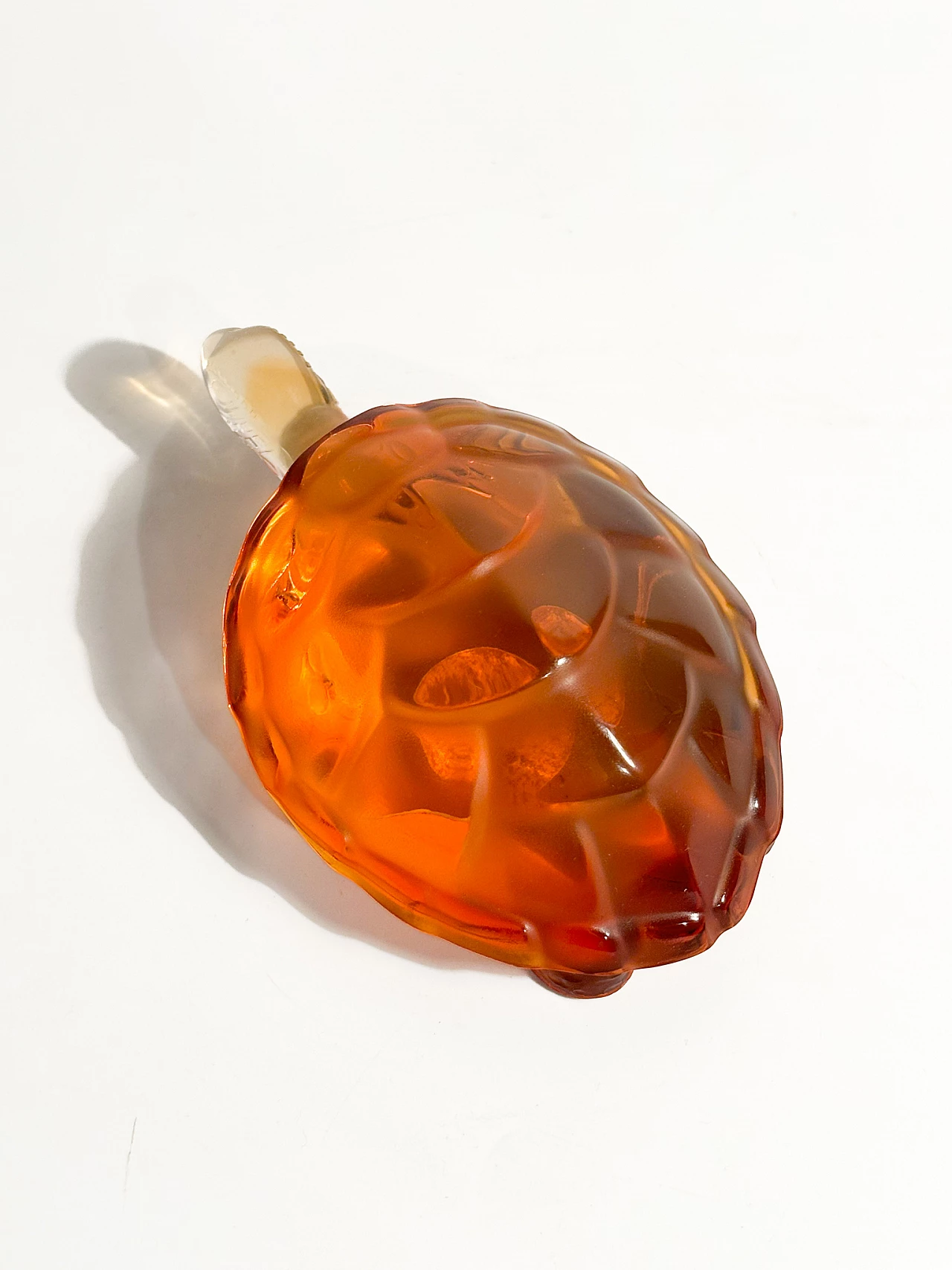 Orange Lalique crystal turtle, 1950s 4