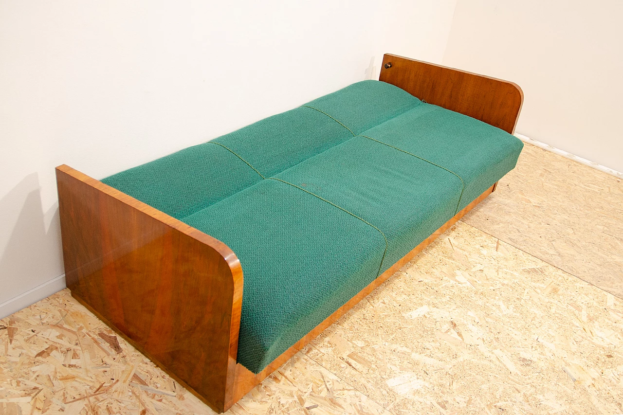 Art Deco wood and fabric sofa bed by UP Závody, 1950s 15