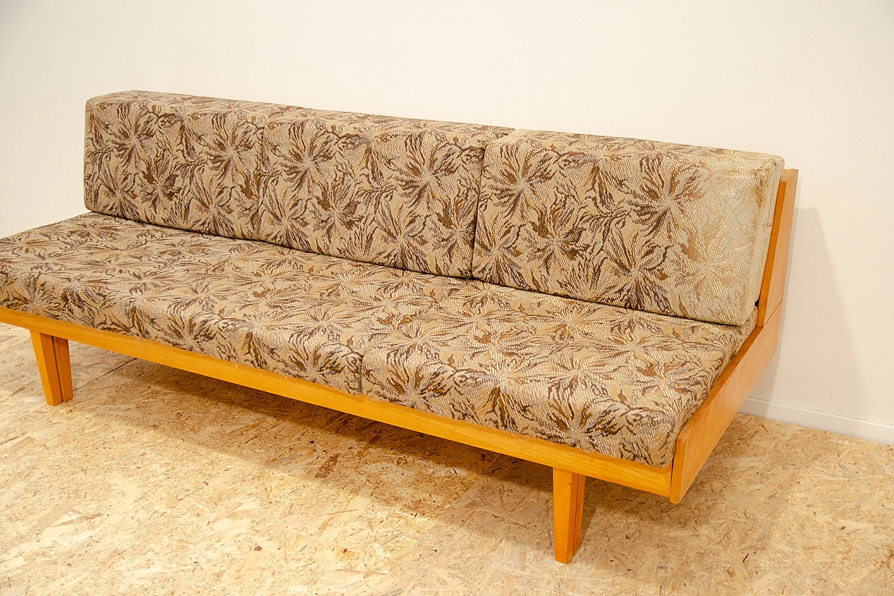 Czechoslovakian sofa bed in the style of Hans Wegner, 1960s 5