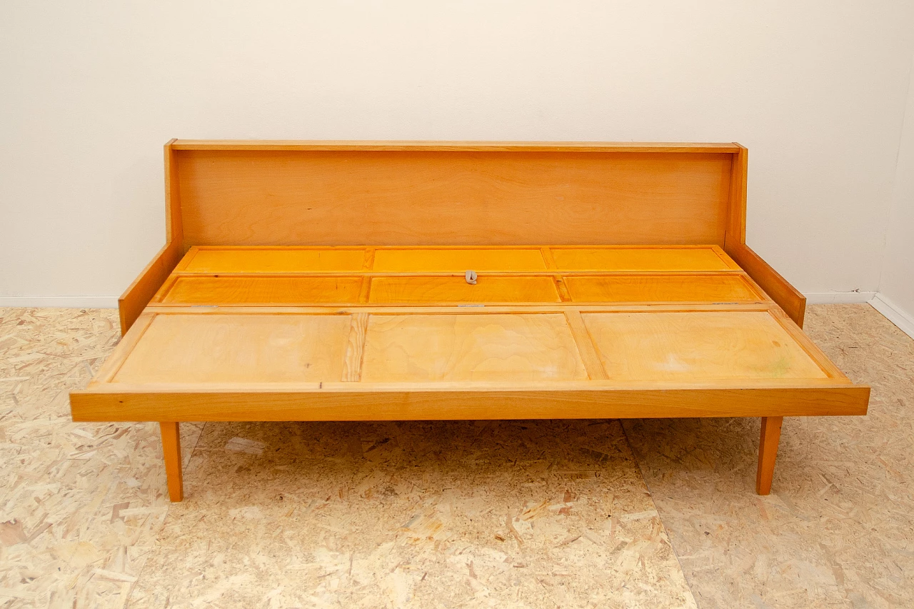 Czechoslovakian sofa bed in the style of Hans Wegner, 1960s 14