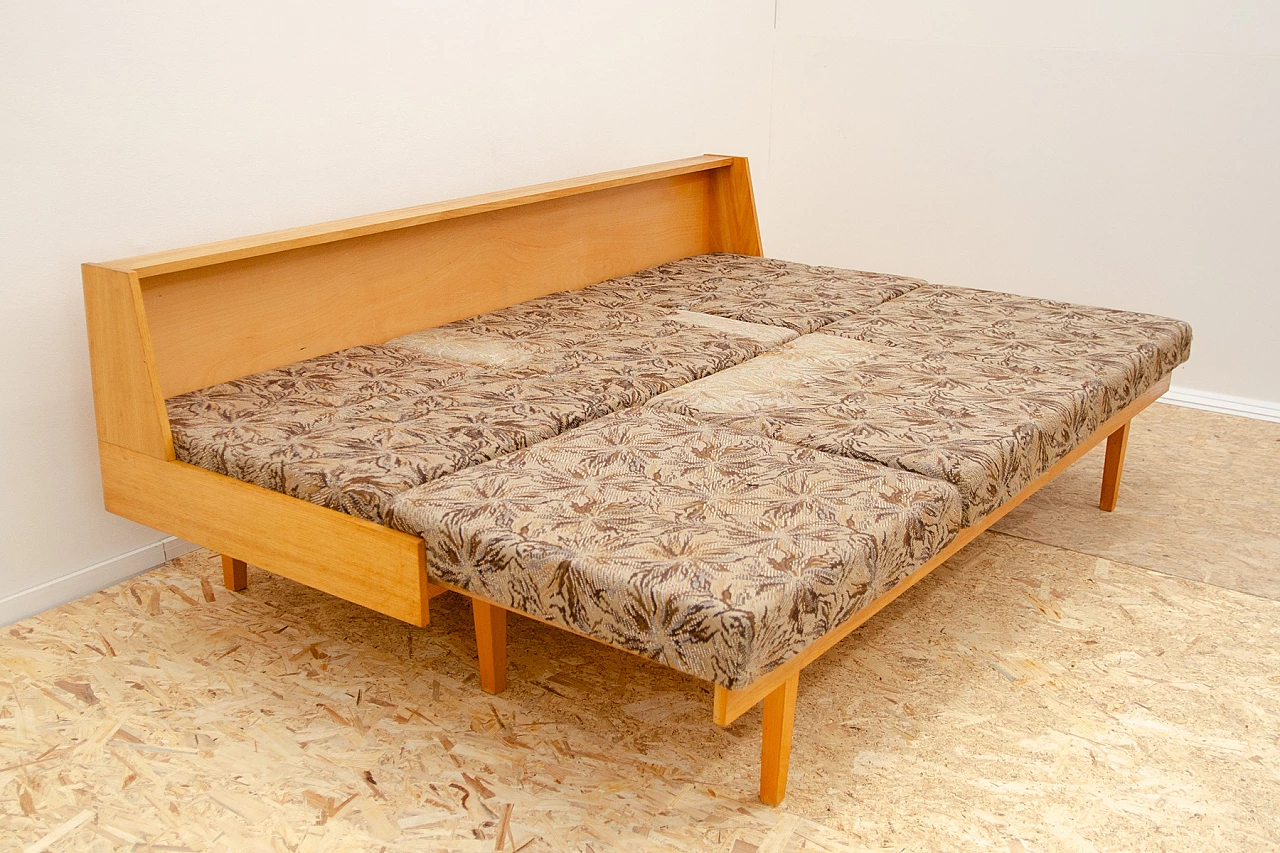 Czechoslovakian sofa bed in the style of Hans Wegner, 1960s 16