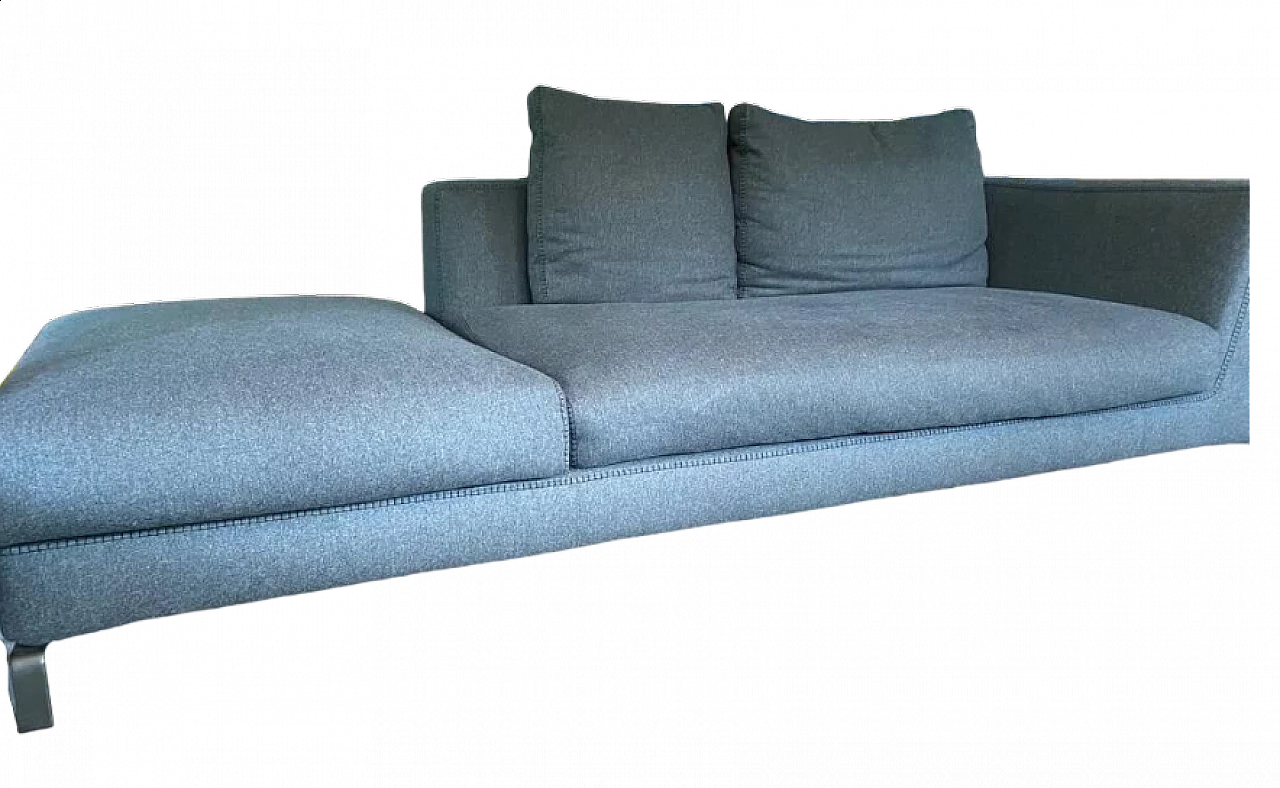 Gray wool Ray sofa by Antonio Citterio for B&B Italia 6