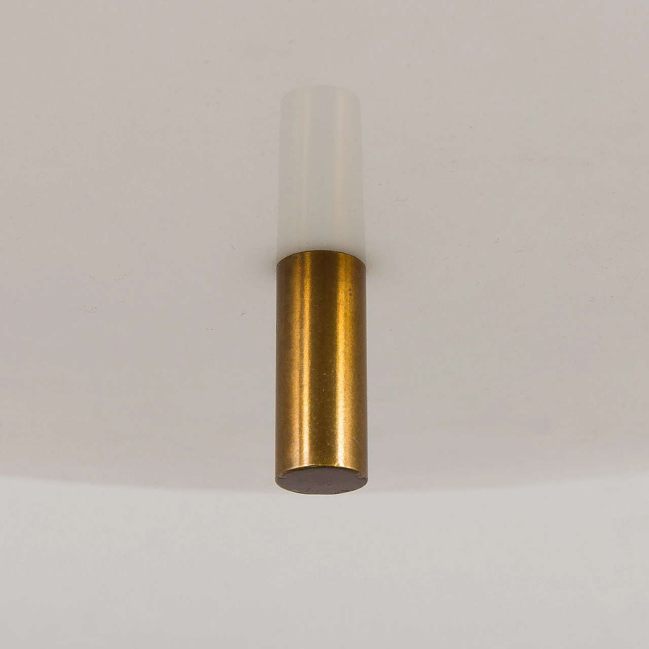 Brass-plated aluminum and acrylic hanging lamp, 1970s 7