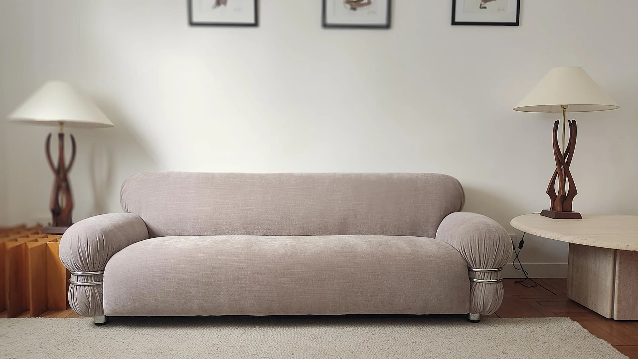 Three-seater sofa - space age 1970s 11