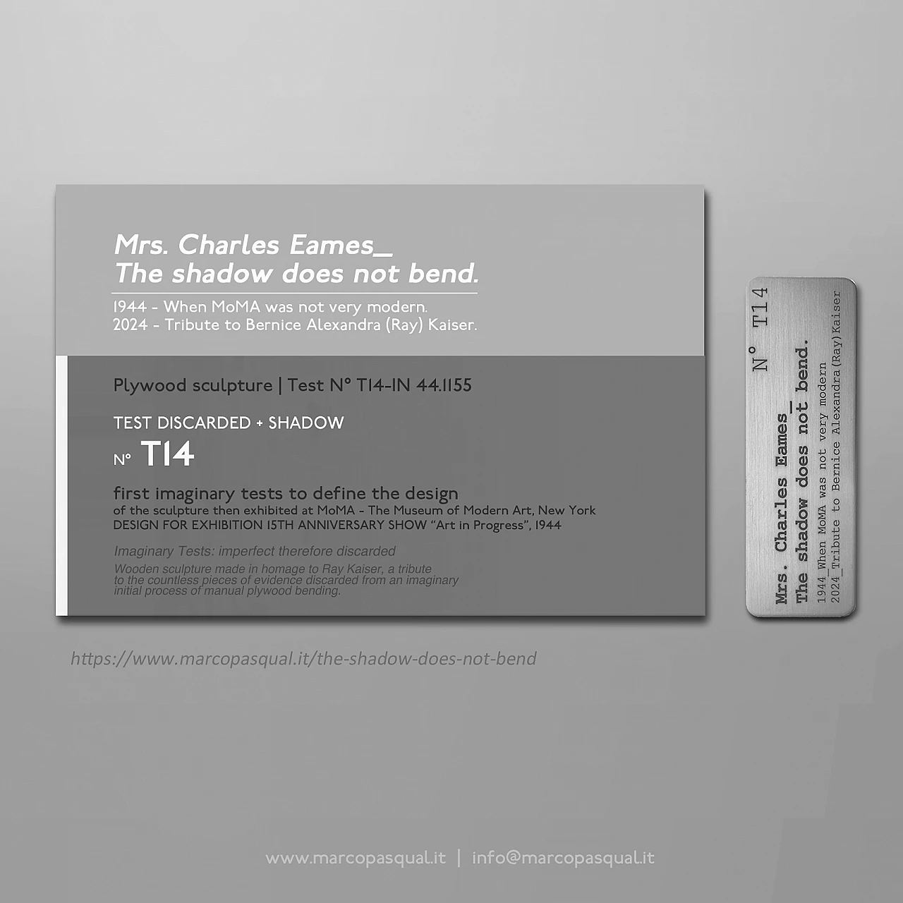 Charles Eames_ L'ombra non si piega, scultura in compensato curvato 25