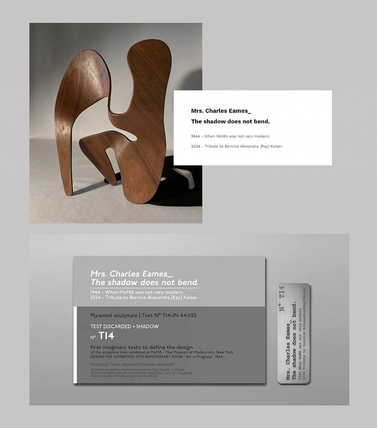 Charles Eames_ L'ombra non si piega, scultura in compensato curvato 26