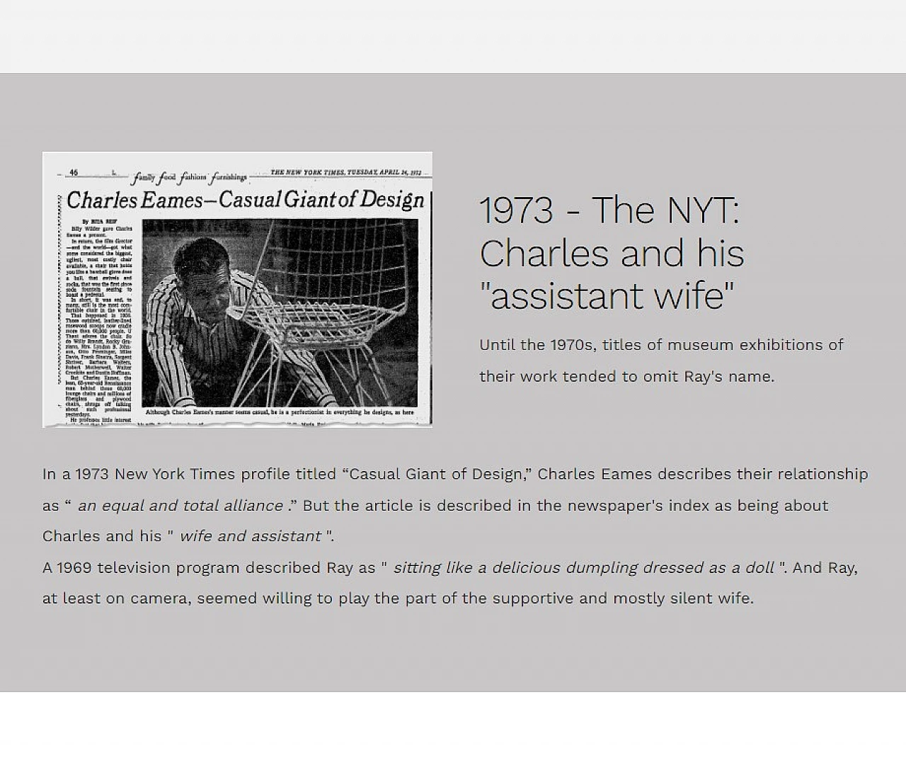 Charles Eames_ L'ombra non si piega, scultura in compensato curvato 39