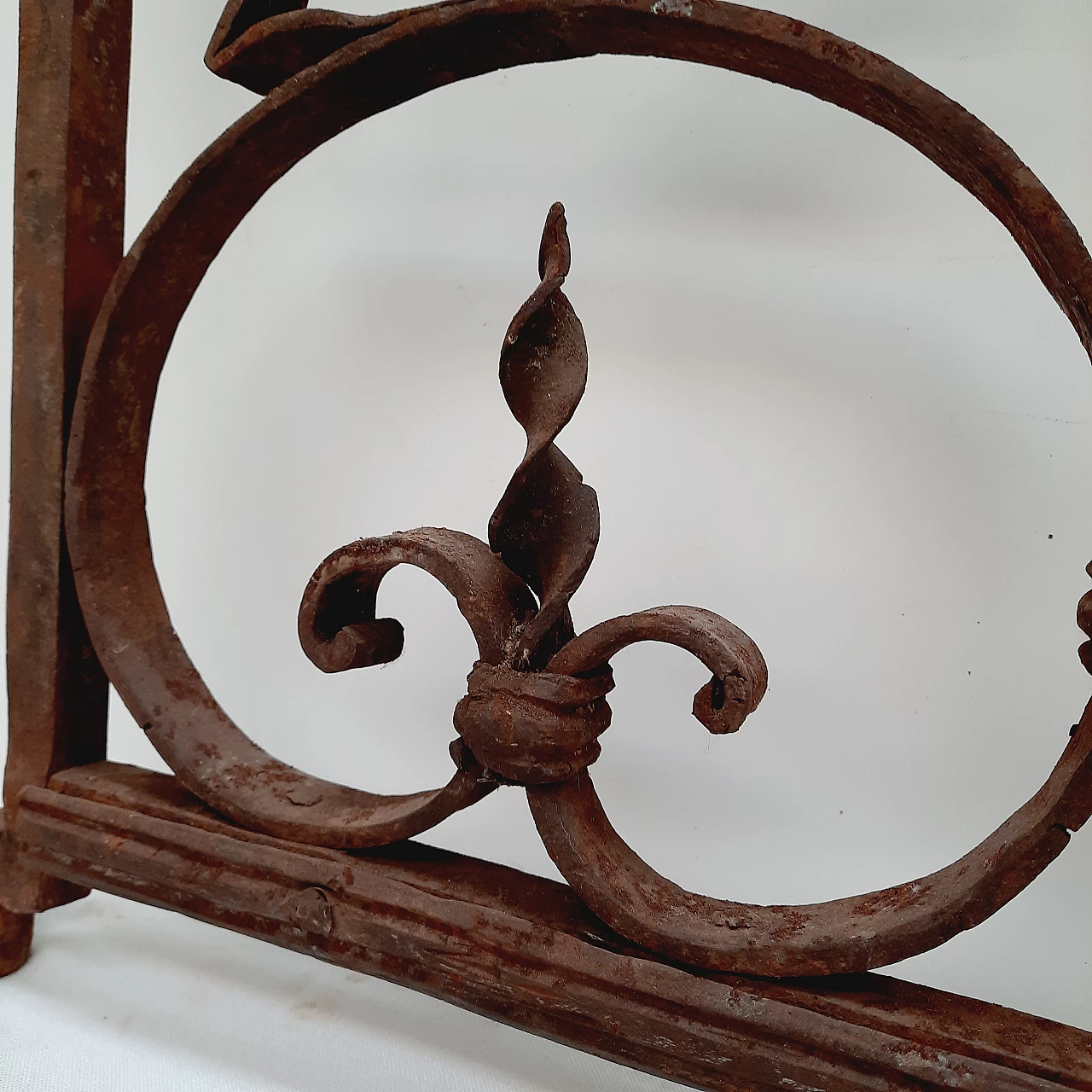 Wrought iron gate with forged curls and twists, 19th century 5