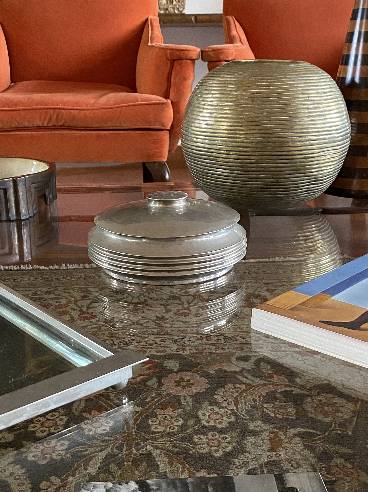 Silver-plated hand-hammered brass box by Zanetto, 1970s 2