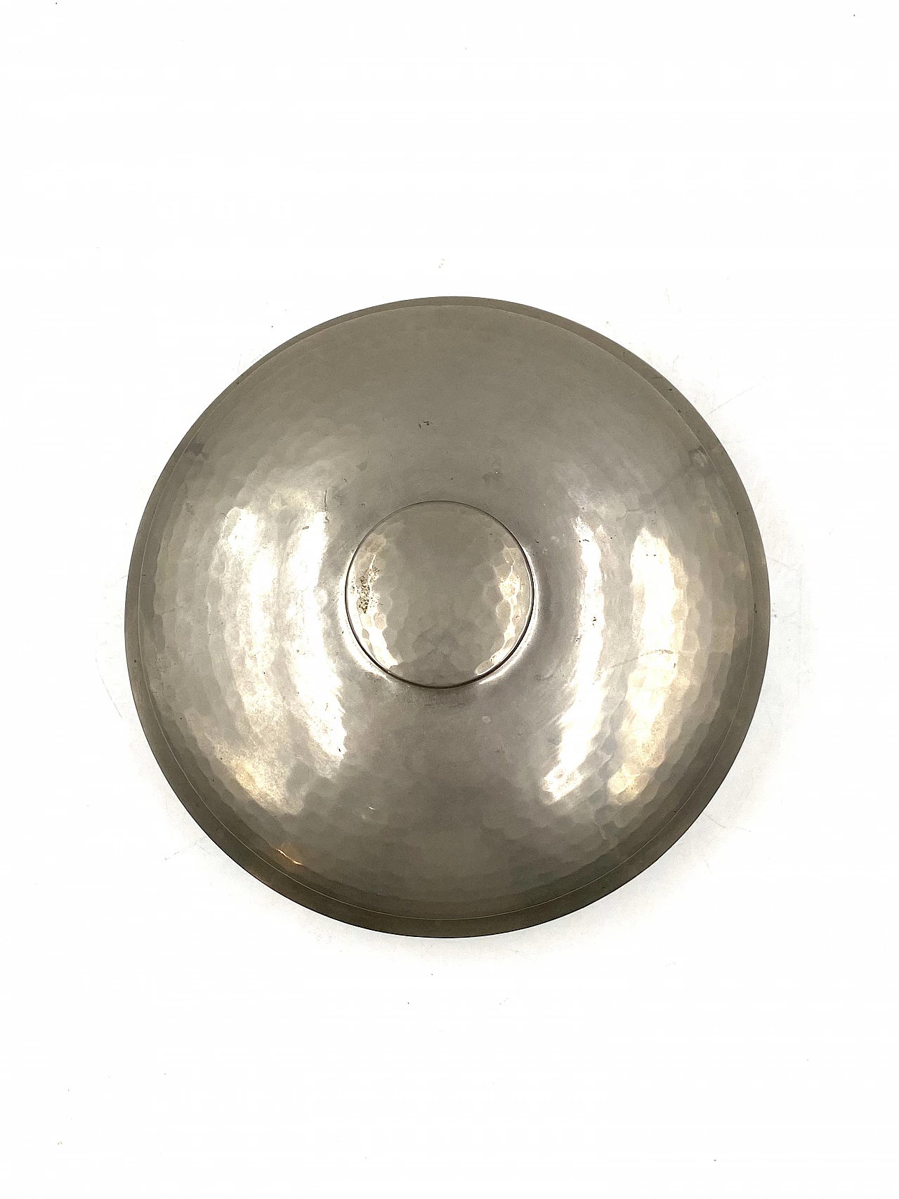 Silver-plated hand-hammered brass box by Zanetto, 1970s 6