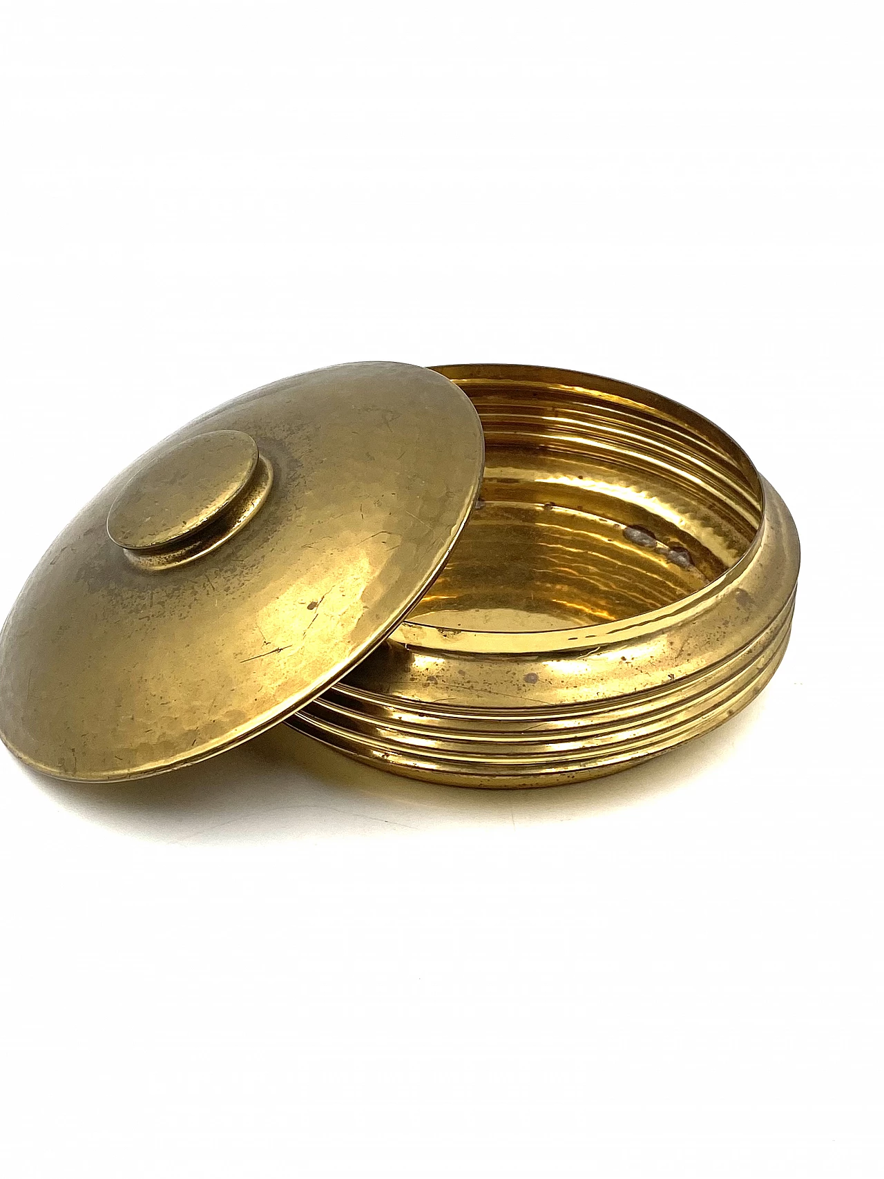 Hand-hammered brass box by Zanetto, 1970s 9
