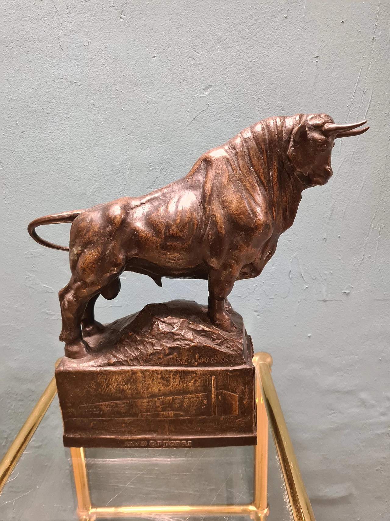 Emilio Musso, bull, bronze sculpture, 1920s 3