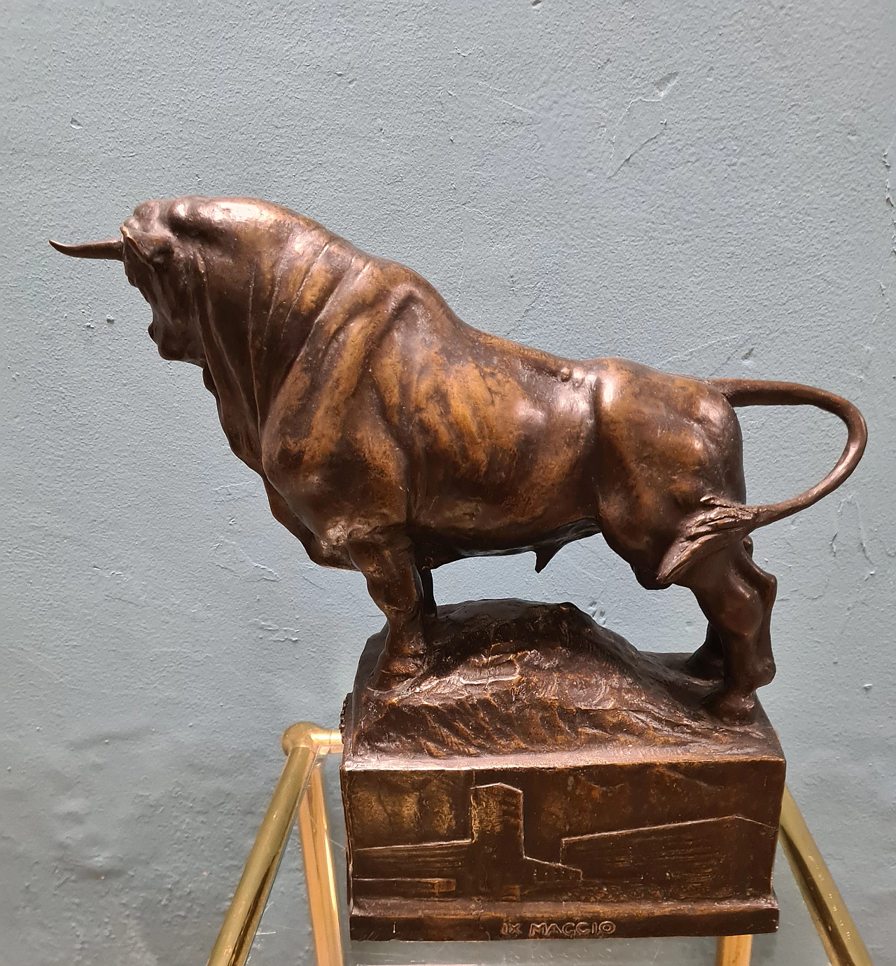 Emilio Musso, bull, bronze sculpture, 1920s 11