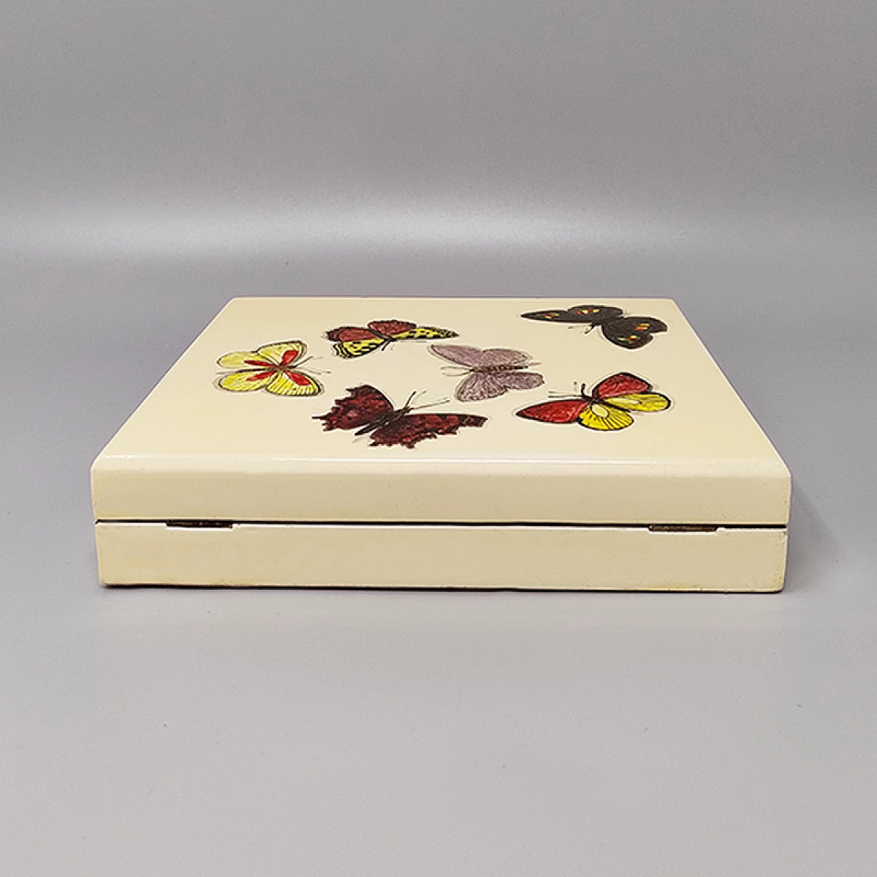 Walnut box with butterflies by Piero Fornasetti, 1970s 5