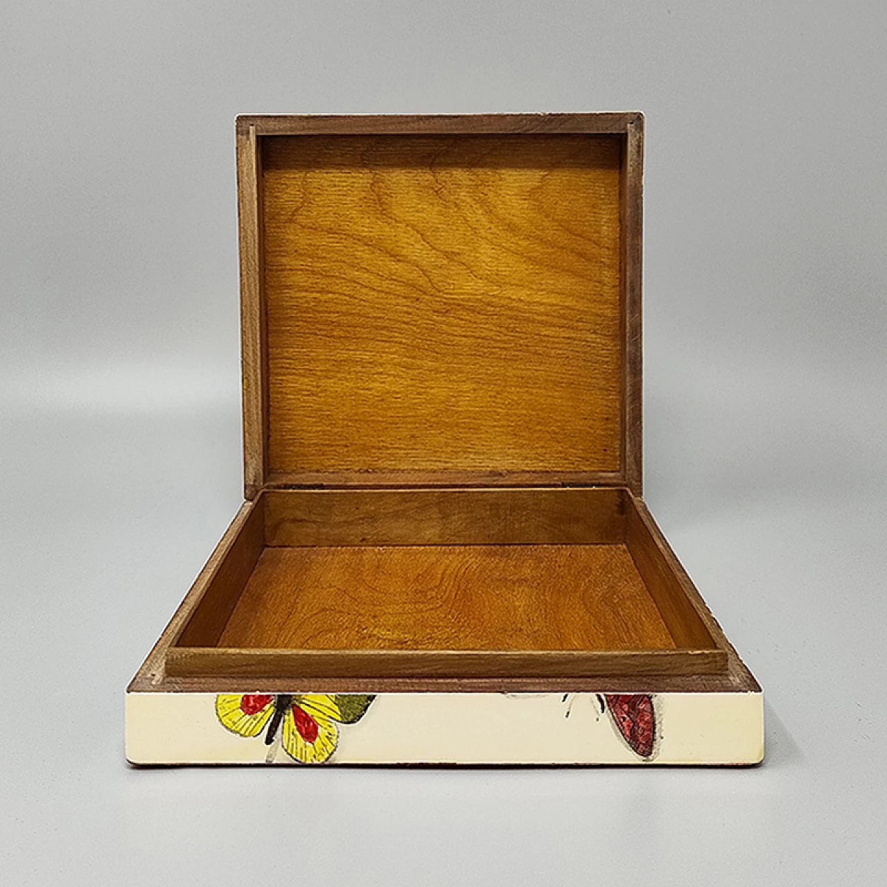 Walnut box with butterflies by Piero Fornasetti, 1970s 6