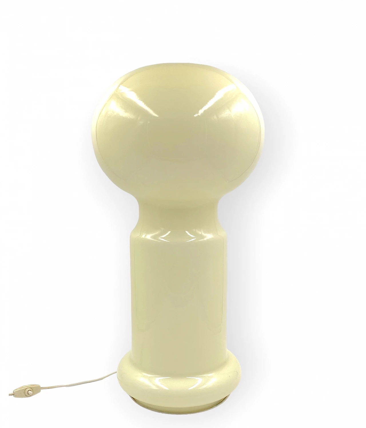 Murano glass table lamp in beige by Vistosi, 1960s 8