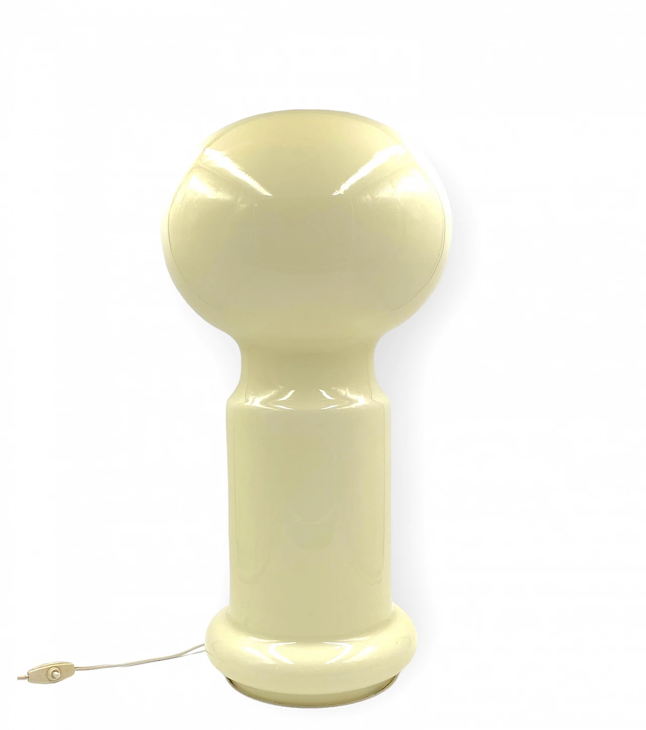 Murano glass table lamp in beige by Vistosi, 1960s 9