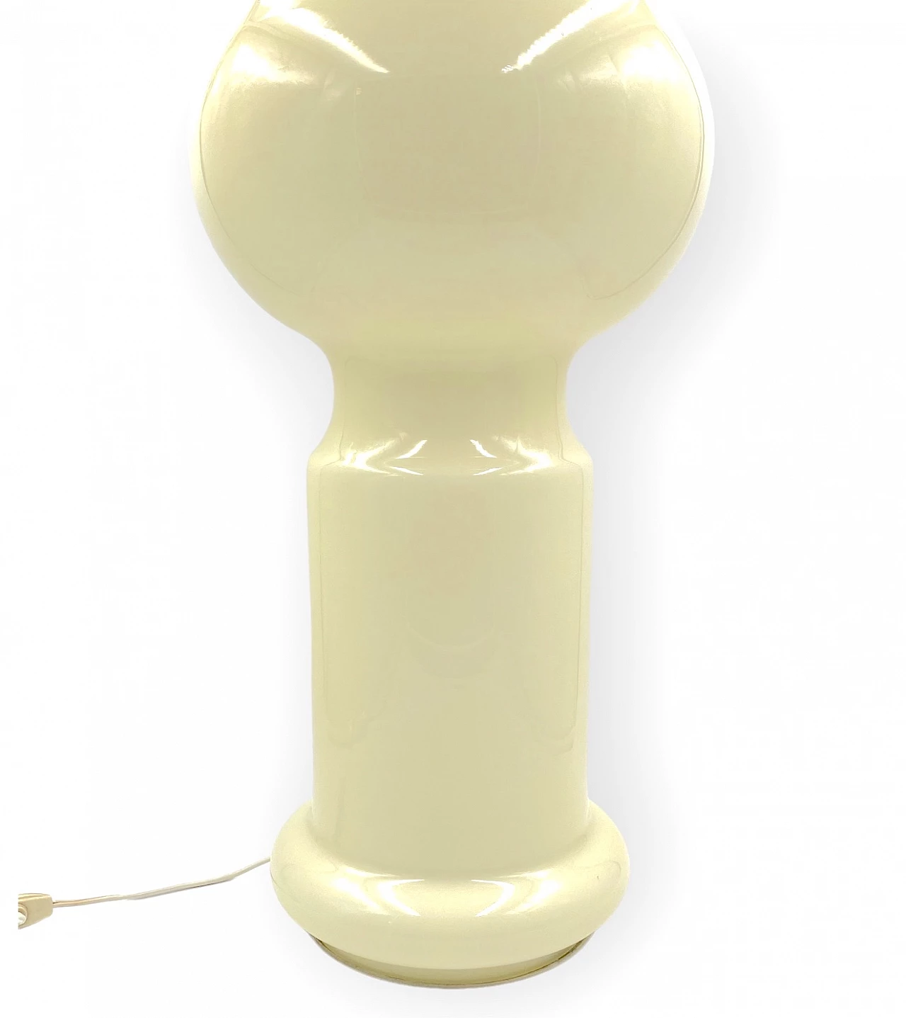 Murano glass table lamp in beige by Vistosi, 1960s 11