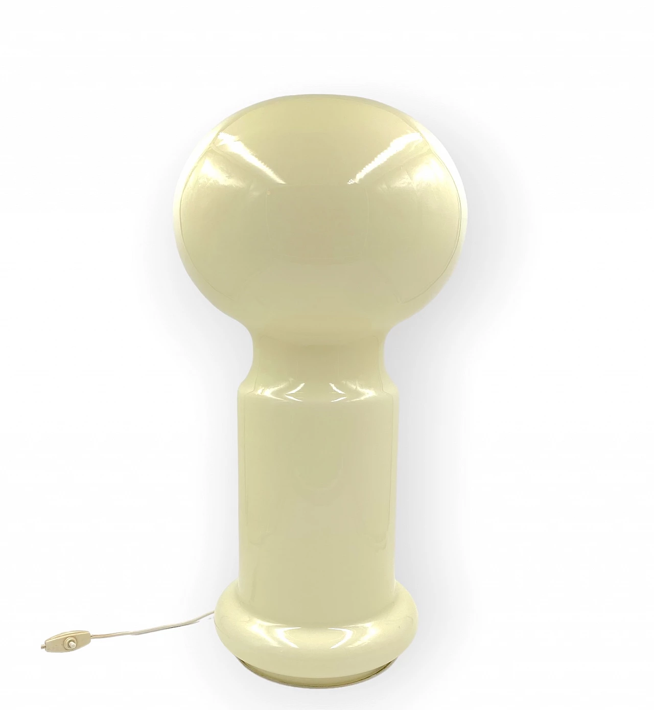 Murano glass table lamp in beige by Vistosi, 1960s 12