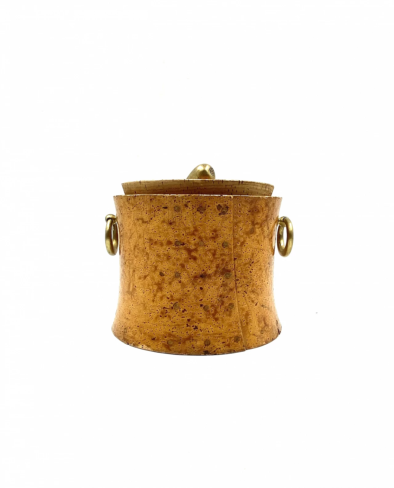 Cork and brass box, 1940s 5