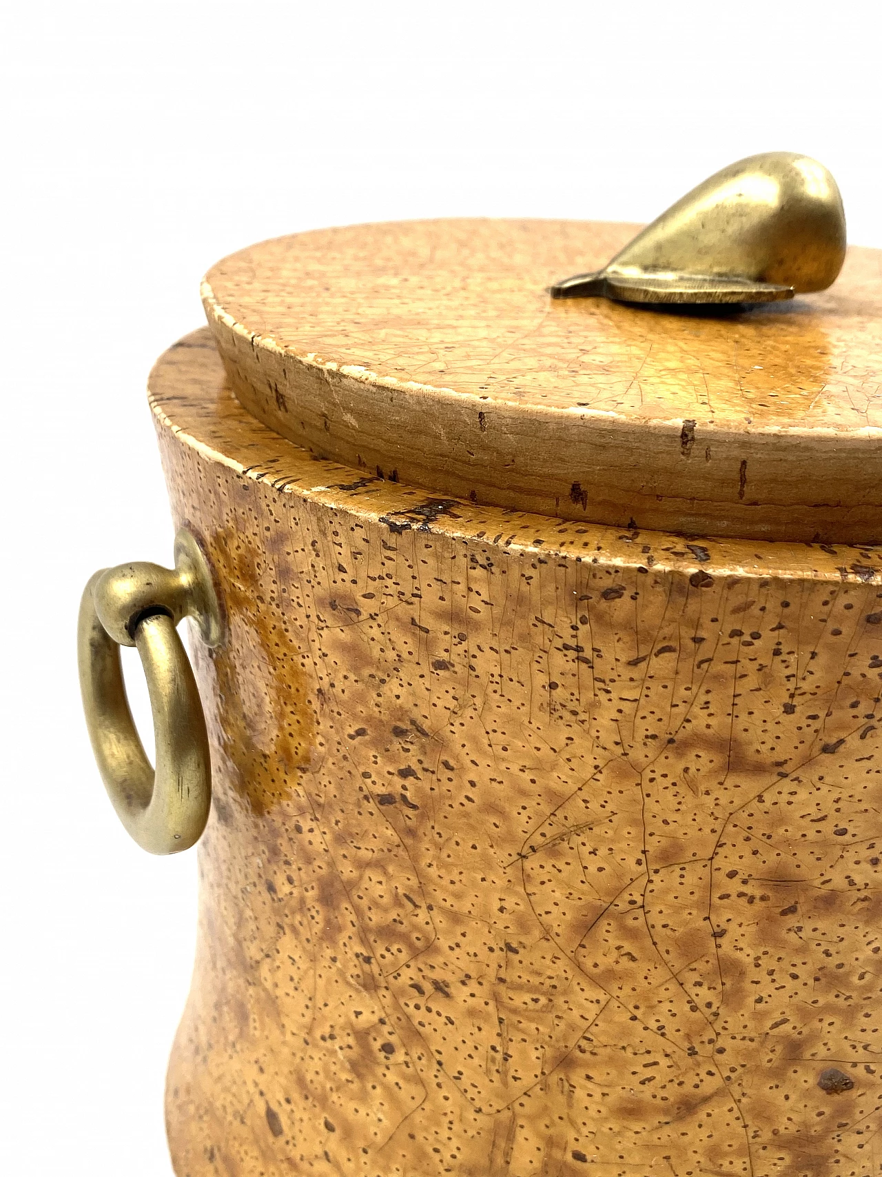 Cork and brass box, 1940s 9