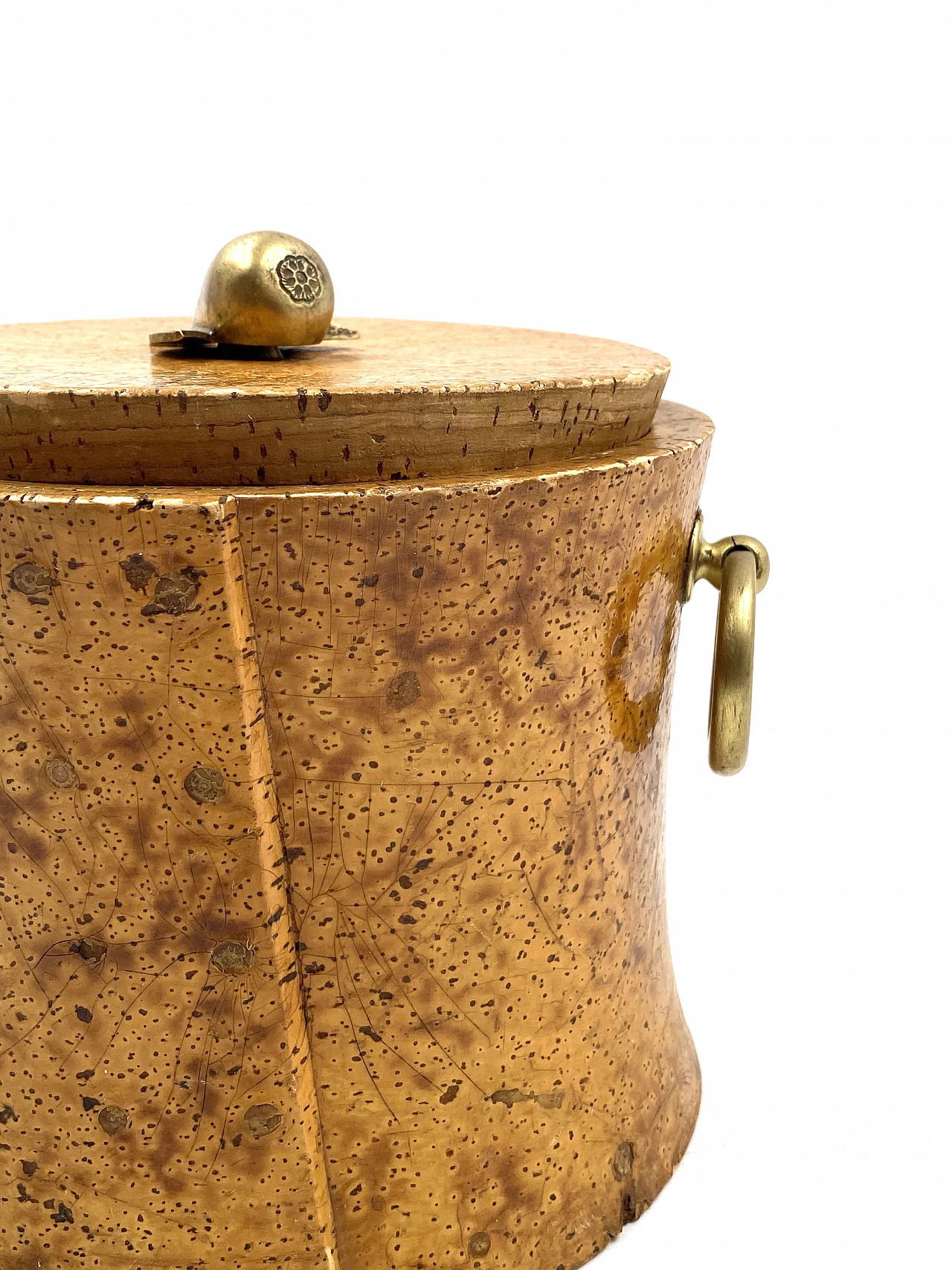 Cork and brass box, 1940s 10