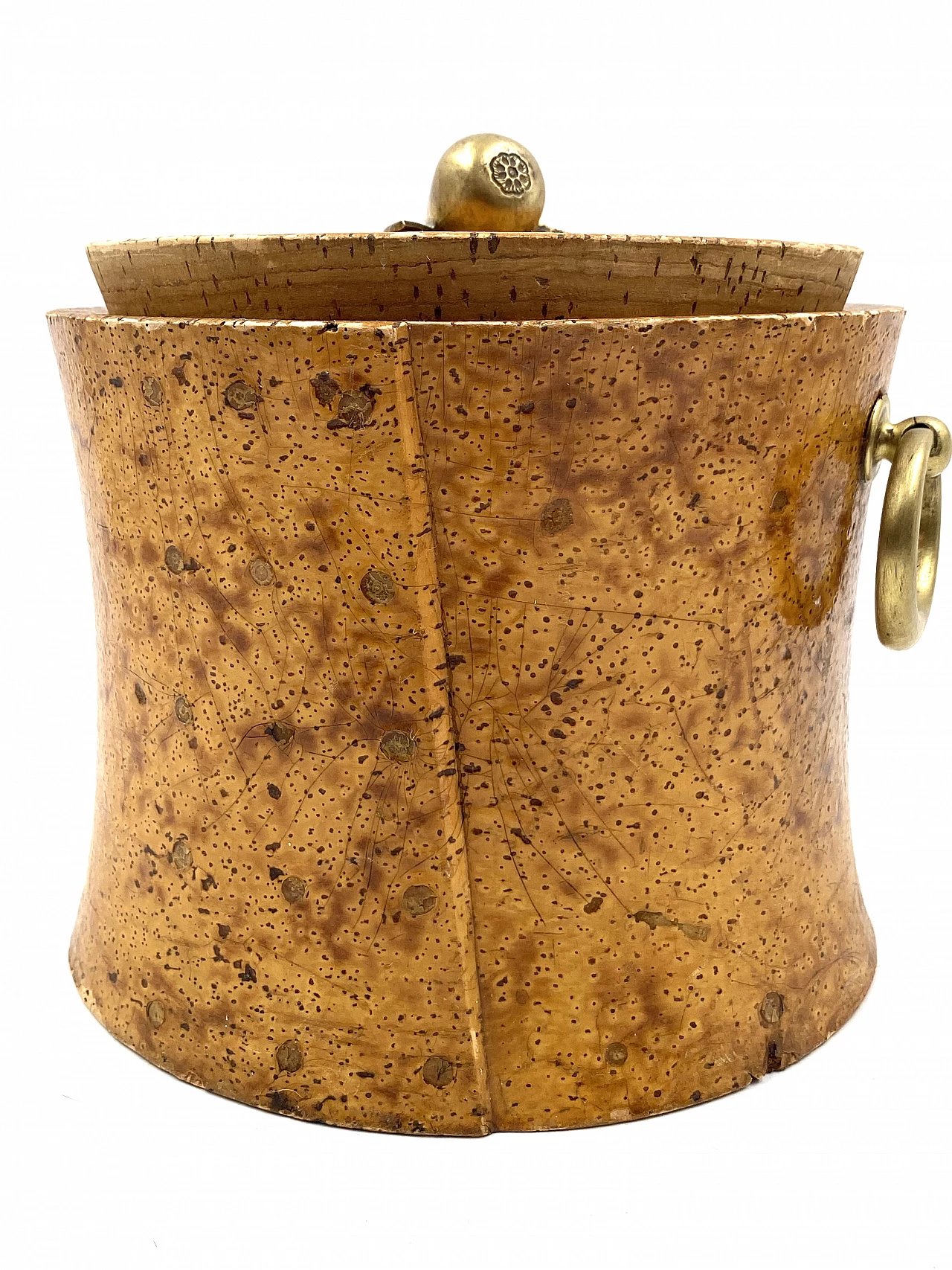 Cork and brass box, 1940s 12