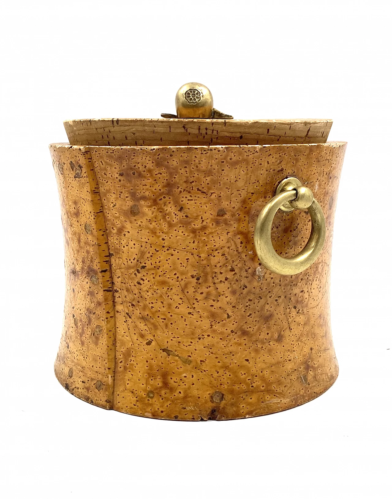 Cork and brass box, 1940s 13