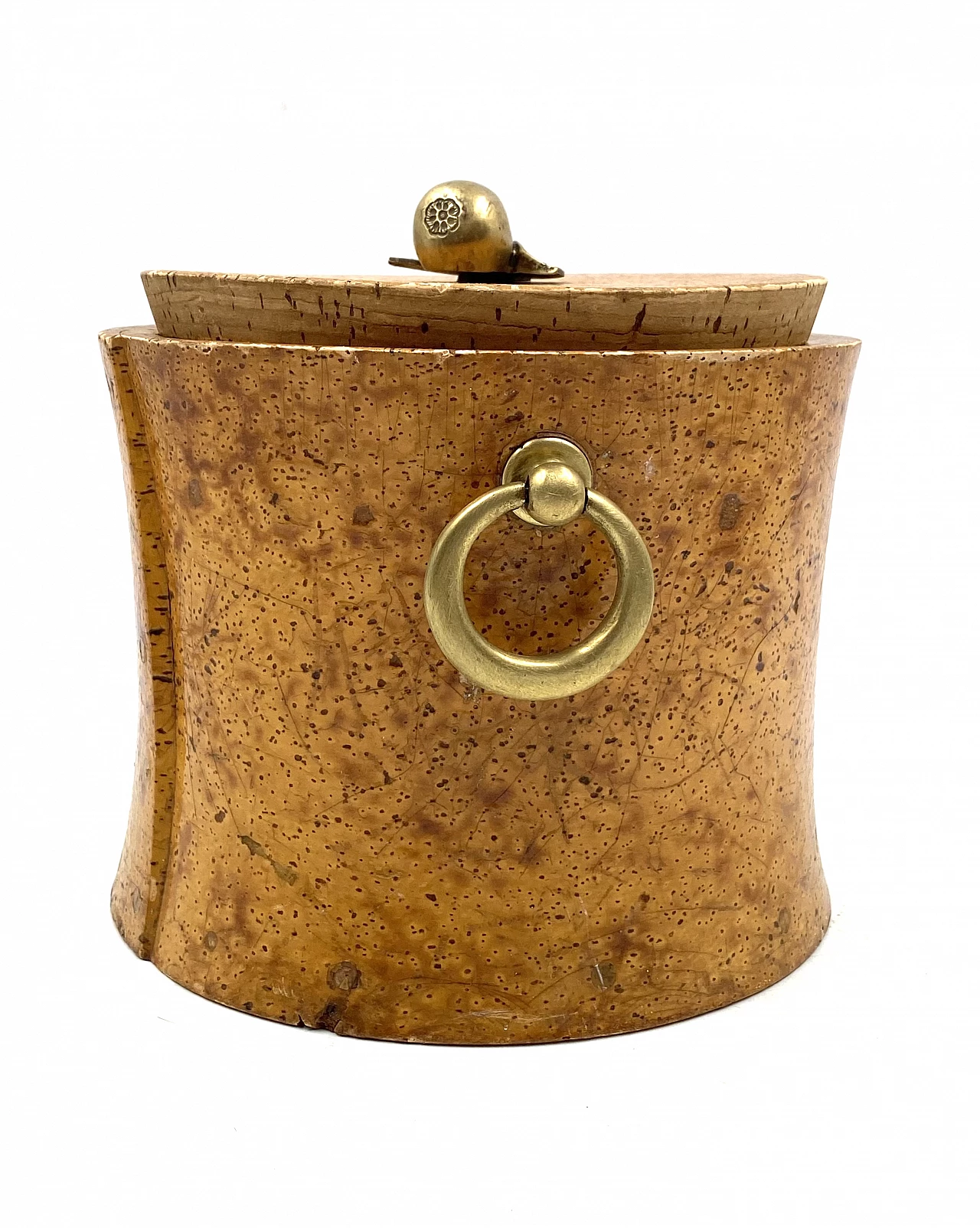 Cork and brass box, 1940s 14