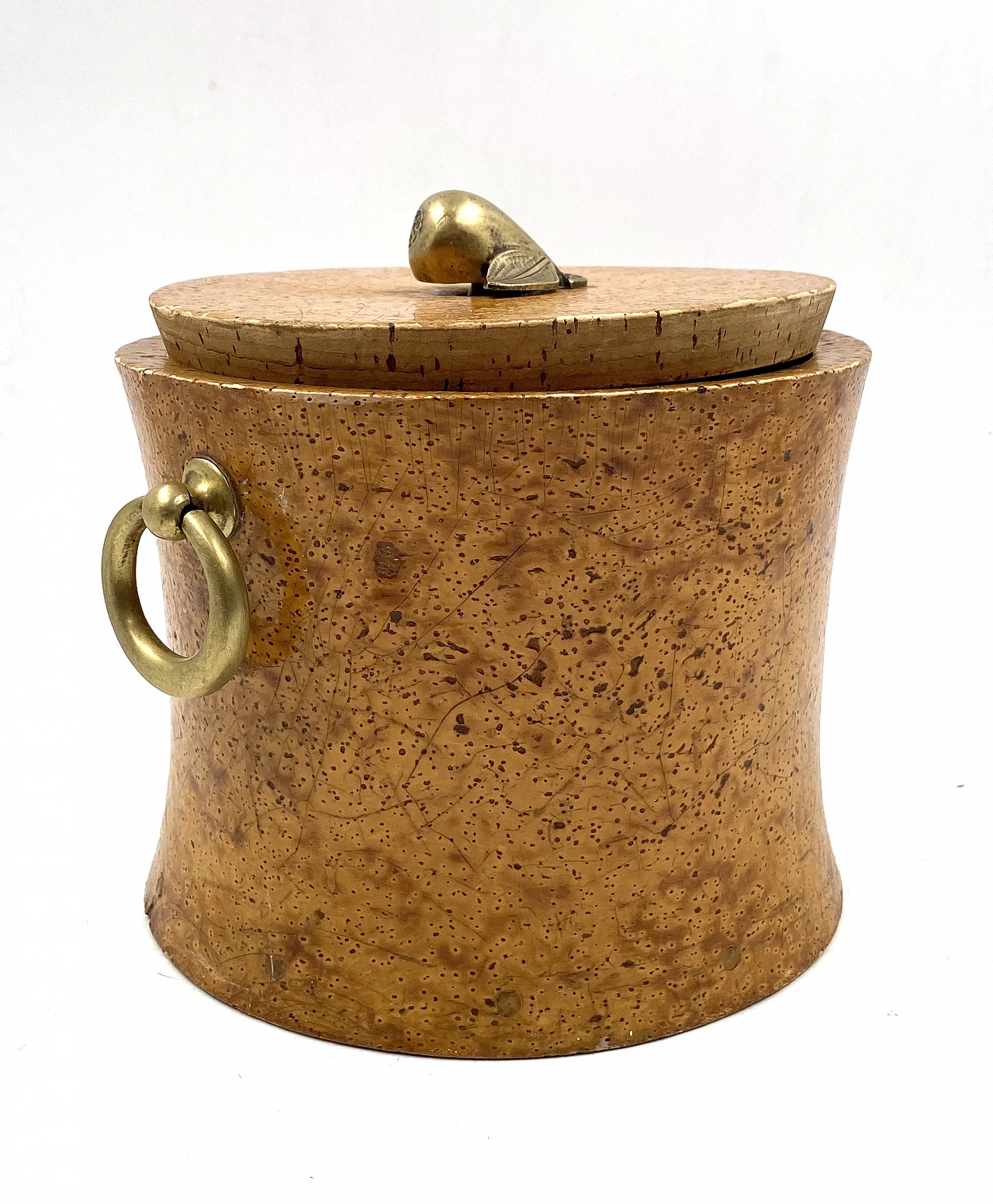 Cork and brass box, 1940s 15