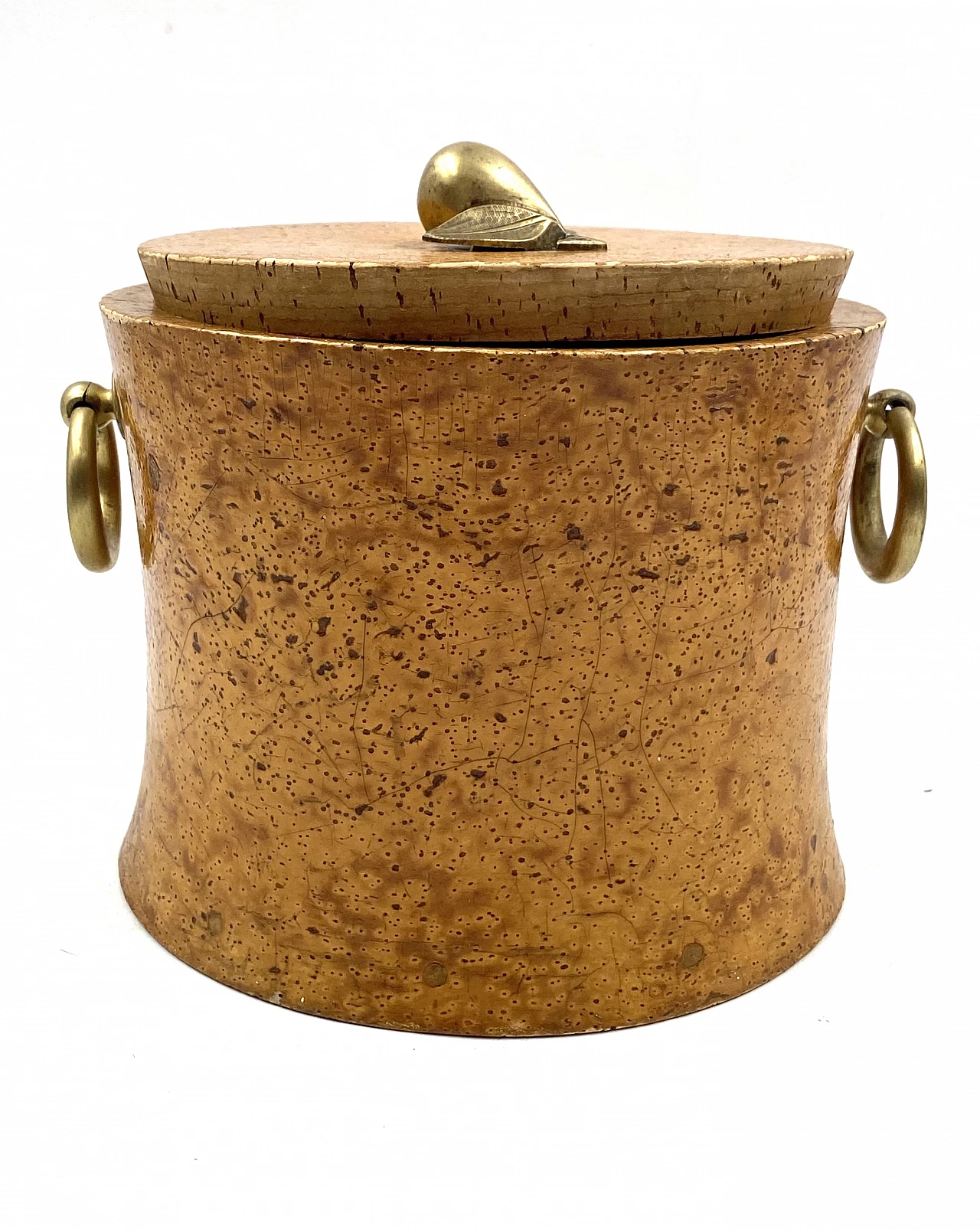 Cork and brass box, 1940s 16