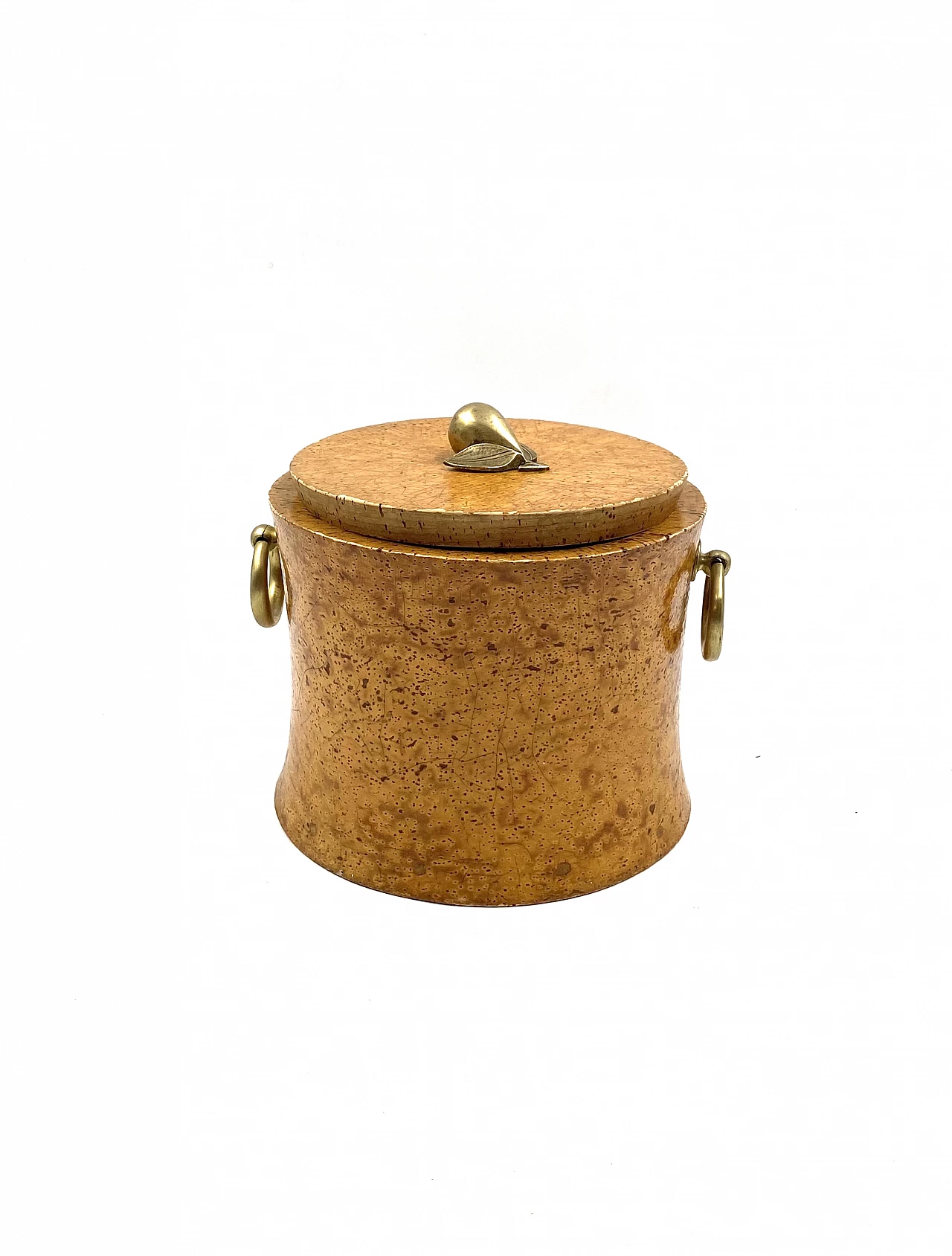 Cork and brass box, 1940s 17