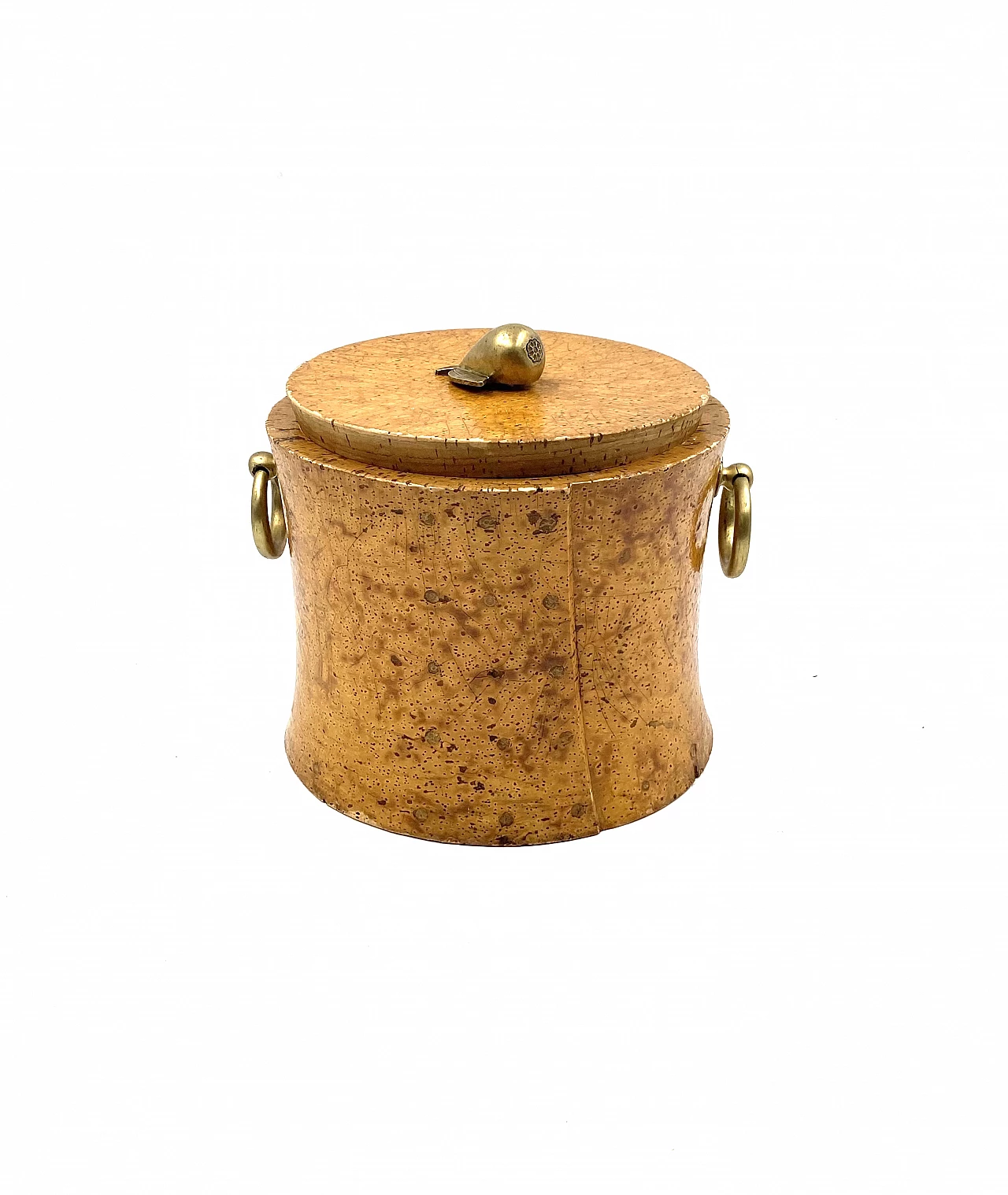 Cork and brass box, 1940s 18