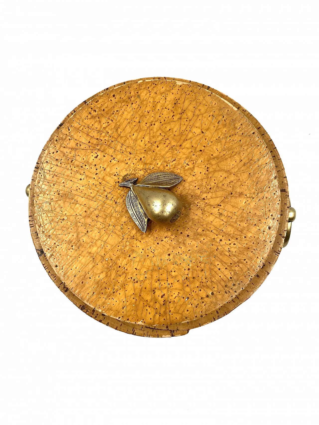 Cork and brass box, 1940s 20