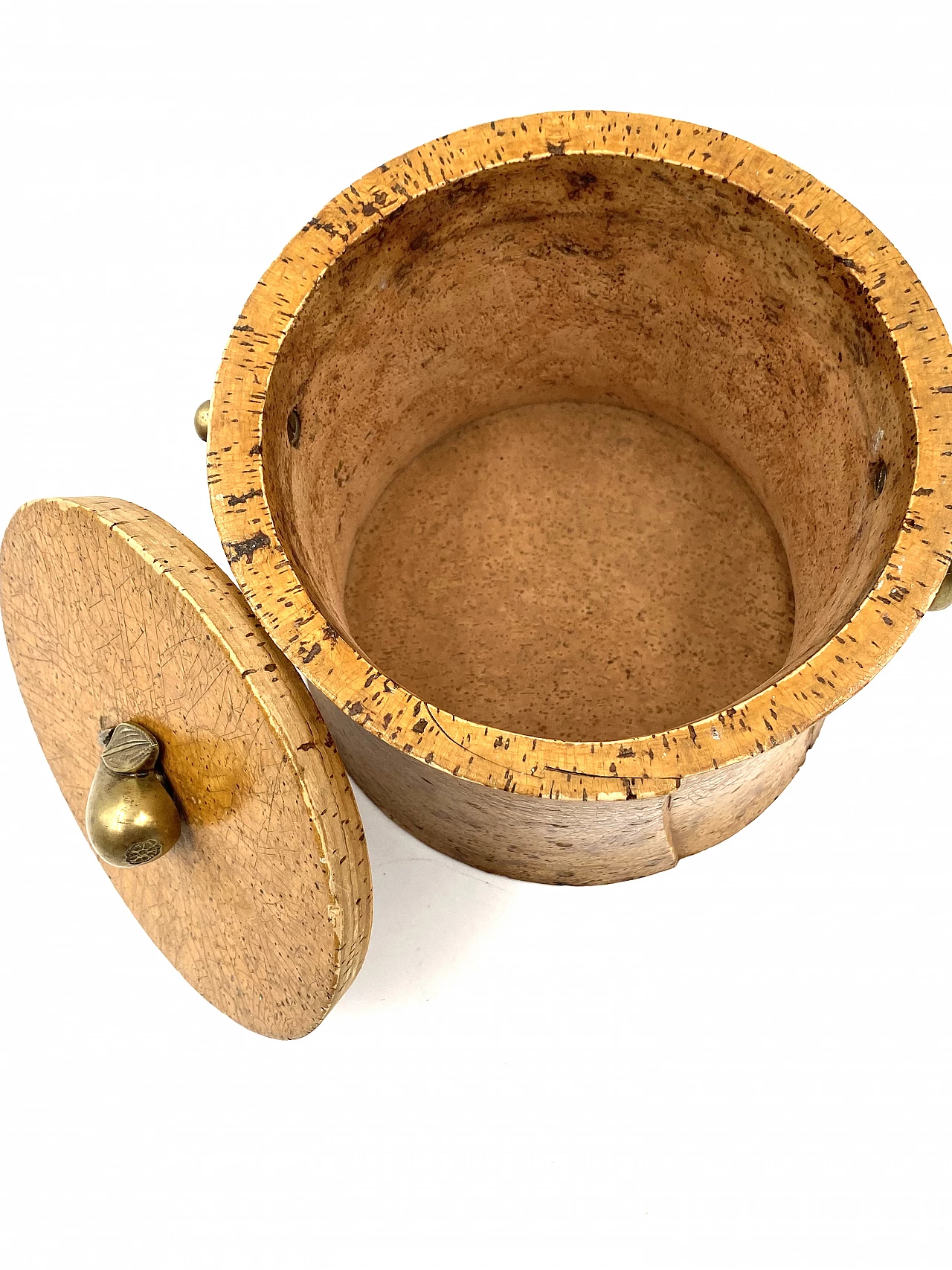 Cork and brass box, 1940s 21