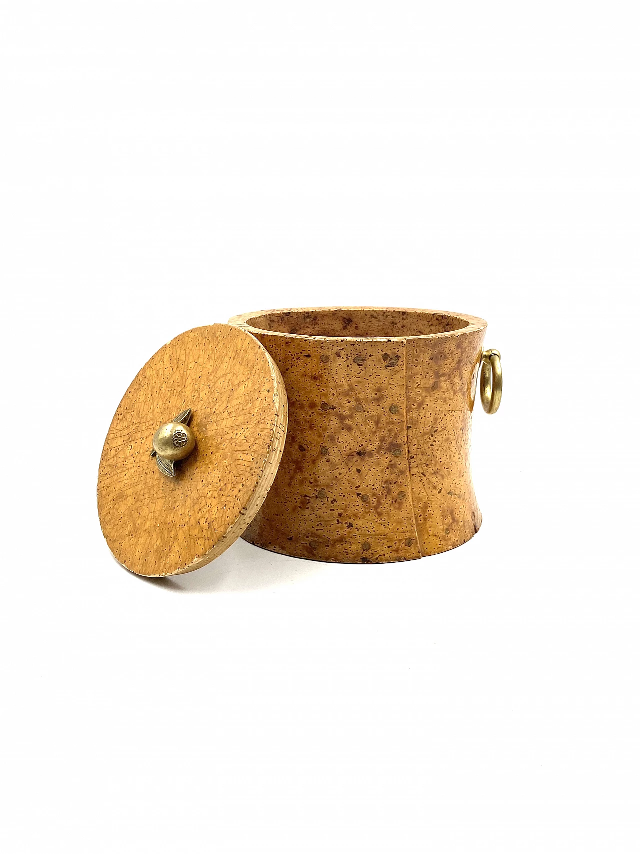 Cork and brass box, 1940s 22