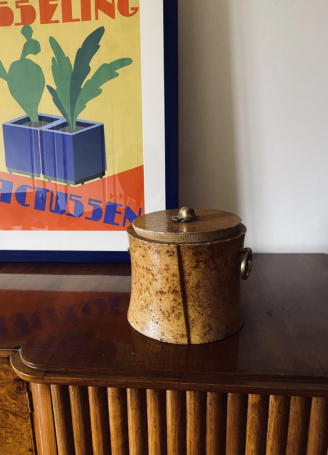 Cork and brass box, 1940s 24