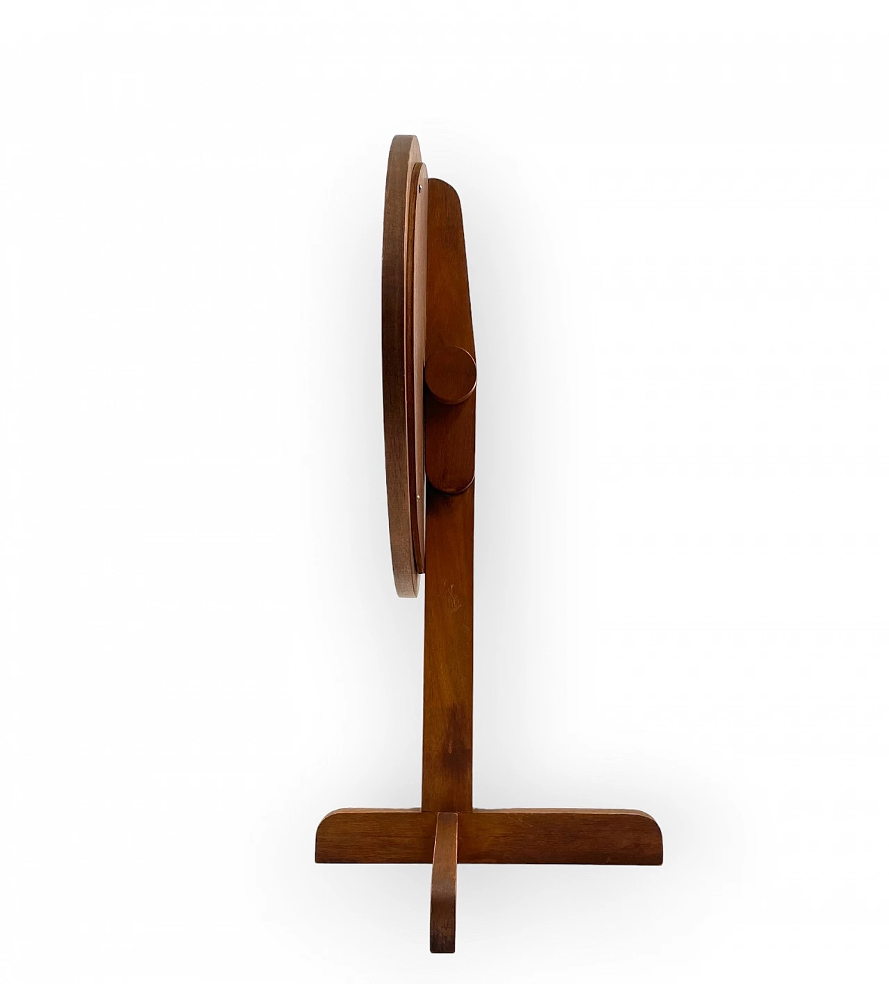 Specchio da tavolo in legno, anni '60 2