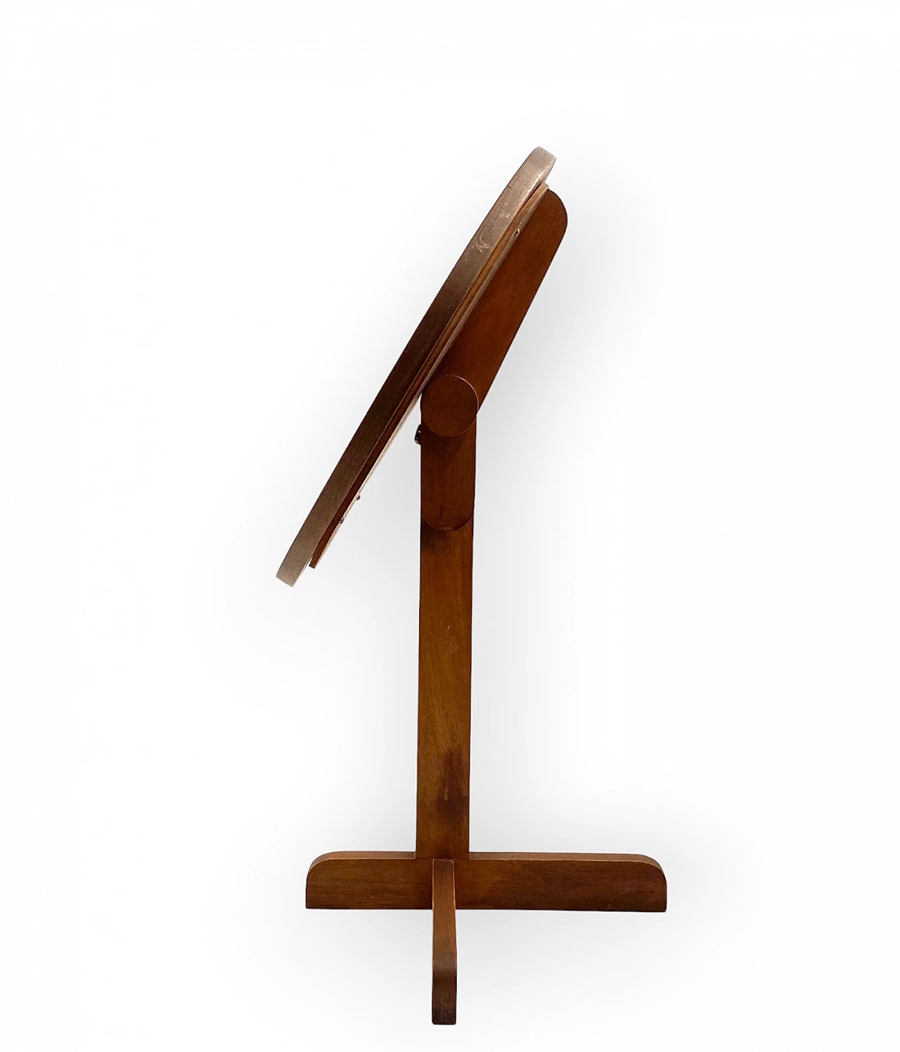 Specchio da tavolo in legno, anni '60 4