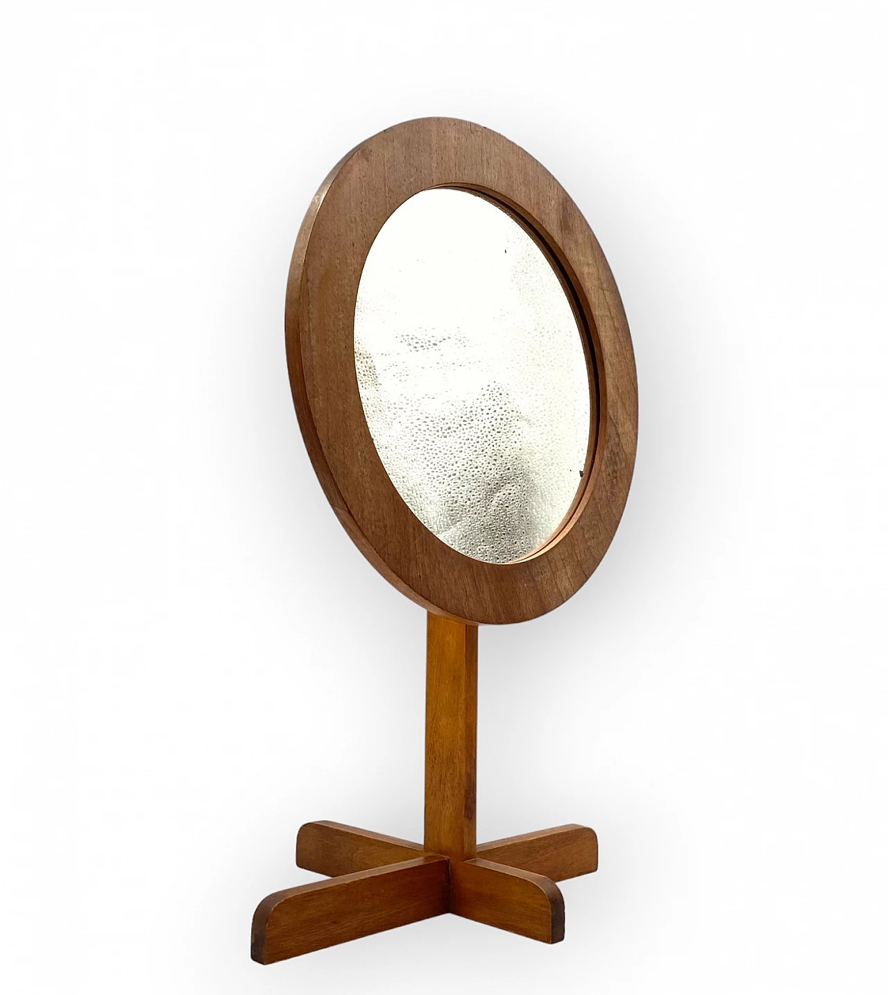 Specchio da tavolo in legno, anni '60 8