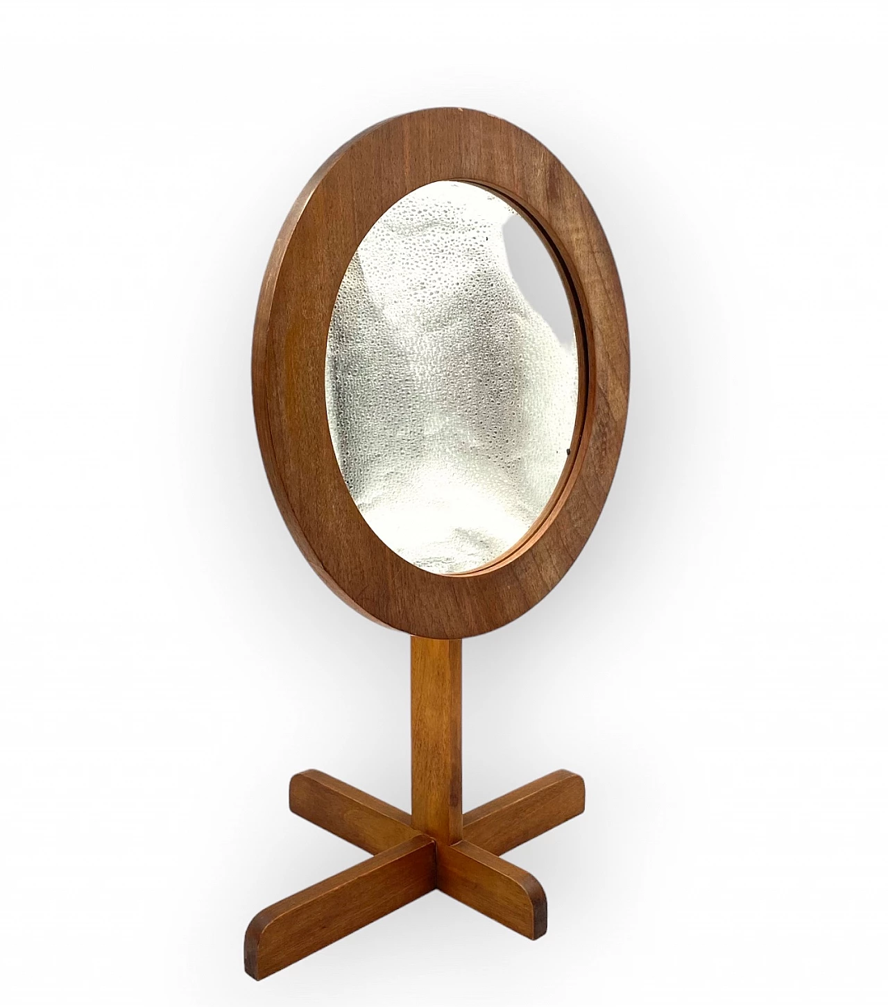 Specchio da tavolo in legno, anni '60 9