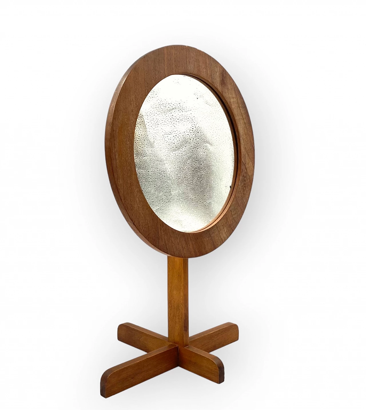 Specchio da tavolo in legno, anni '60 10