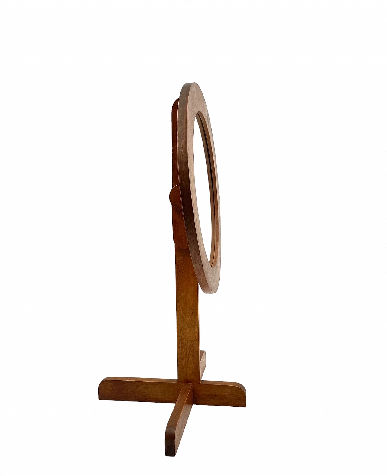 Specchio da tavolo in legno, anni '60 12