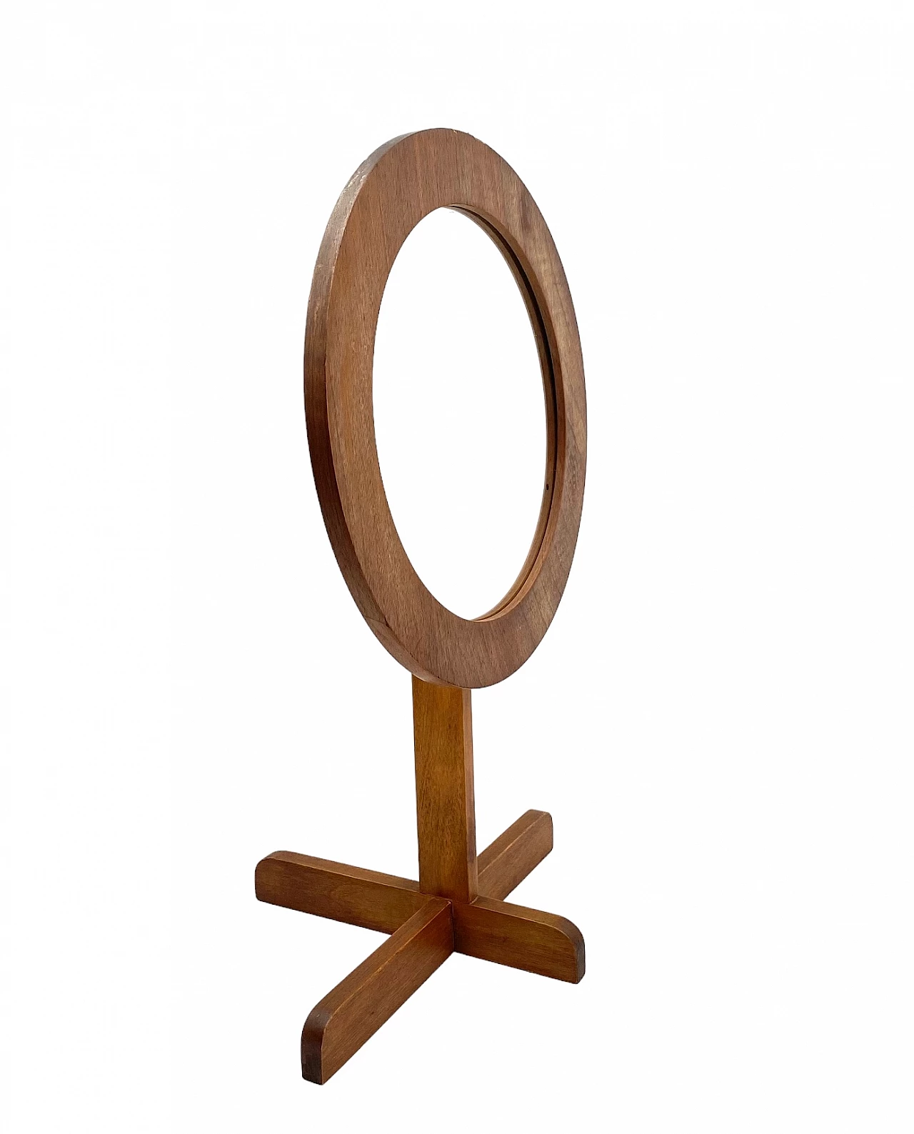 Specchio da tavolo in legno, anni '60 14