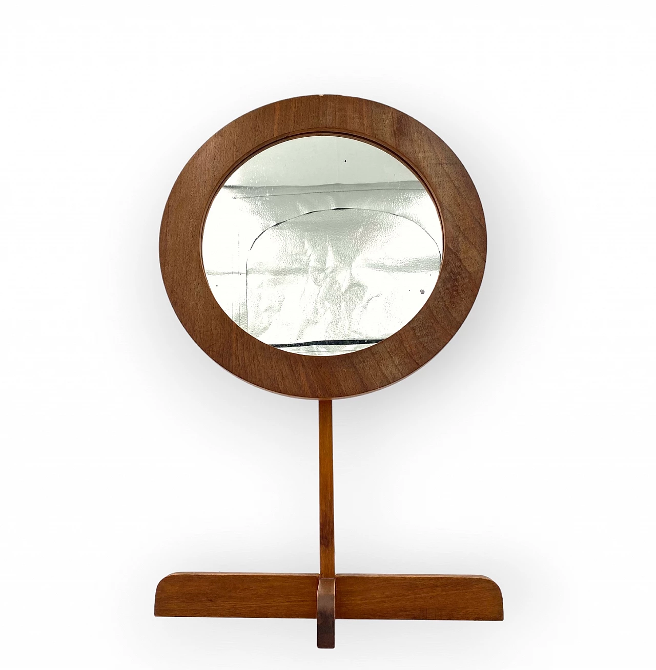 Specchio da tavolo in legno, anni '60 15