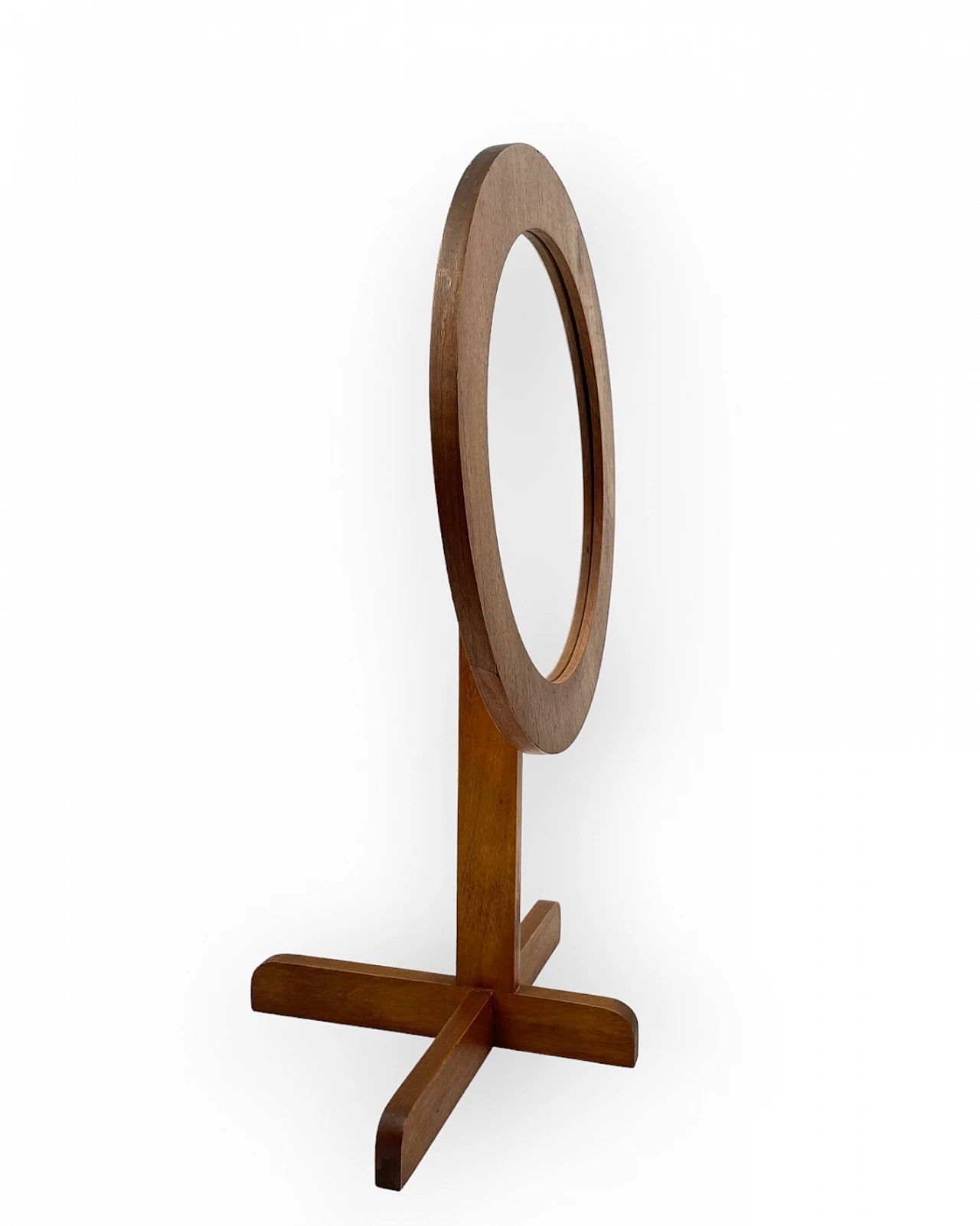Specchio da tavolo in legno, anni '60 17