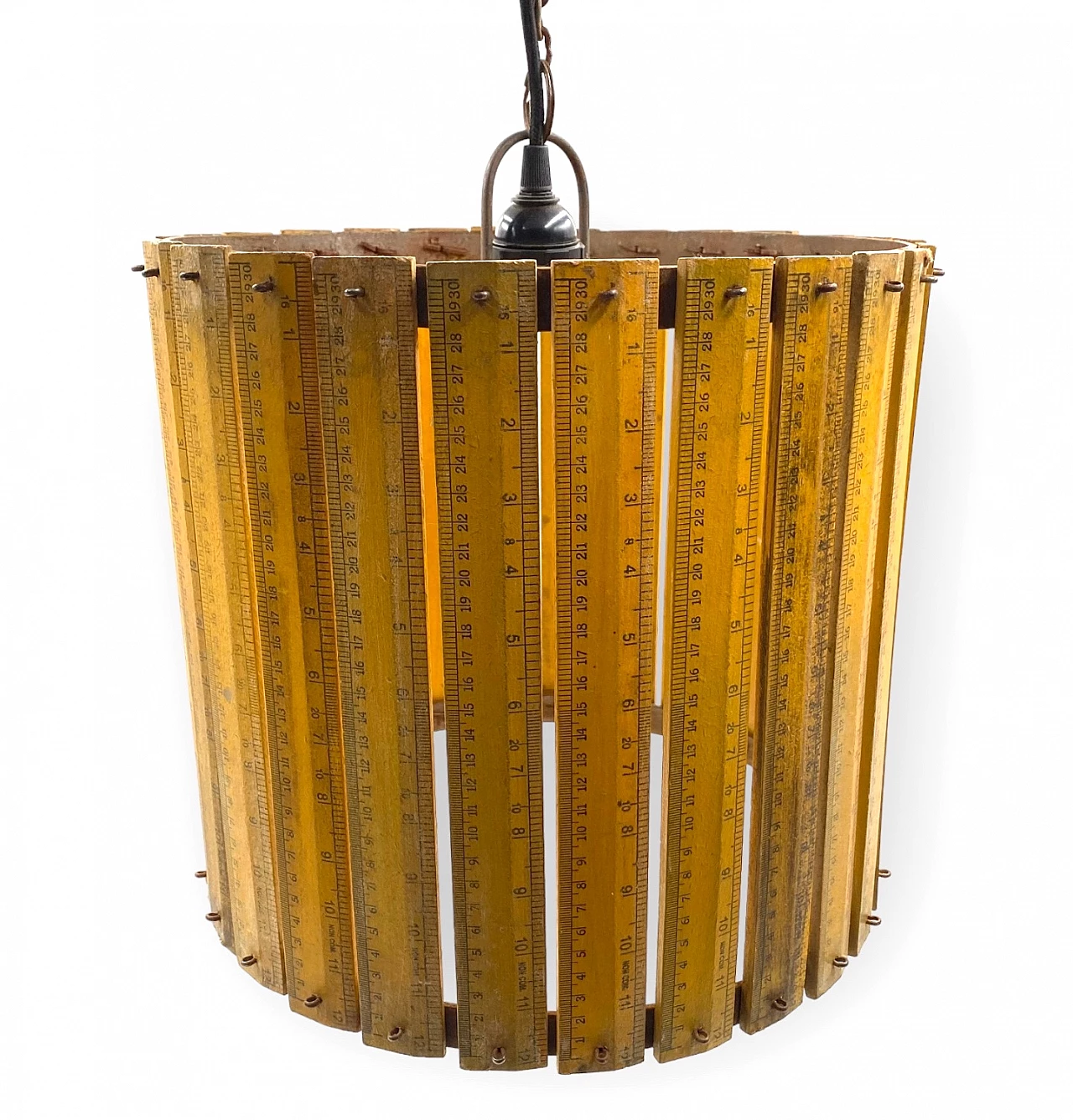 Handcrafted chandelier with rulers, 1960s 2