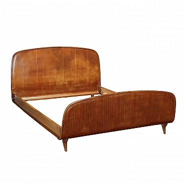 Double bed frame in mahogany veneer, 1950s